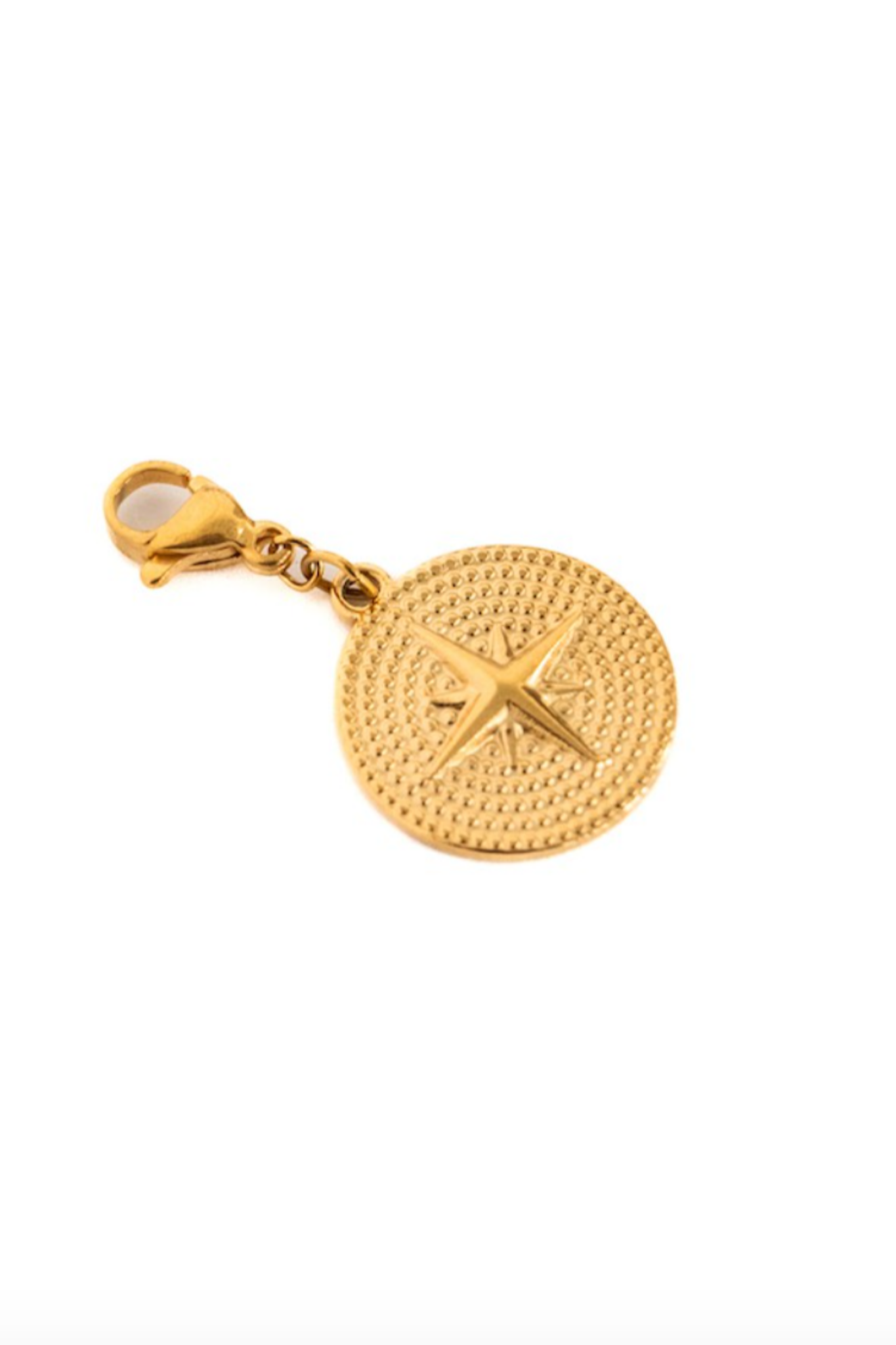Textured Compass Charm