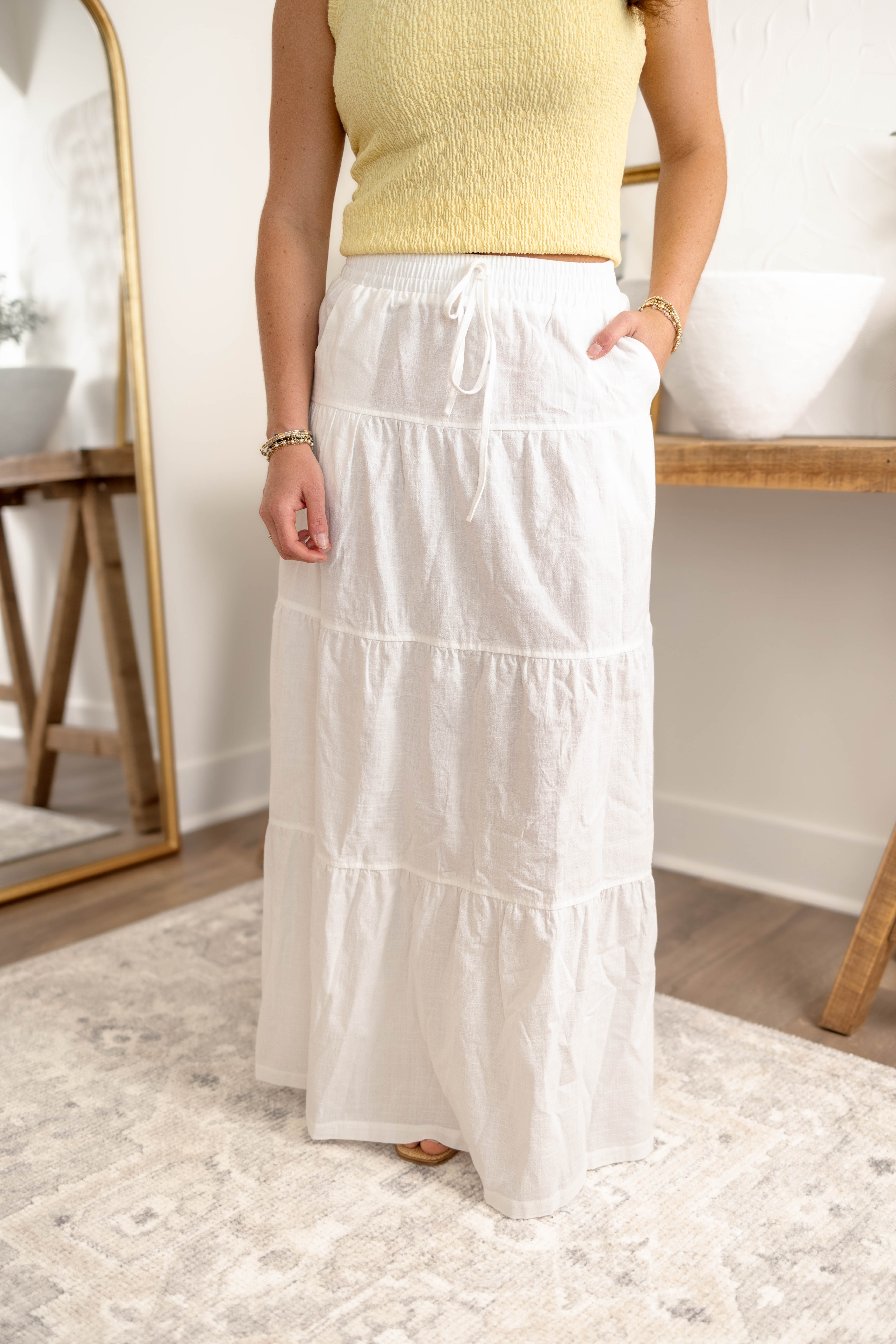 Blanche Linen Maxi Skirt