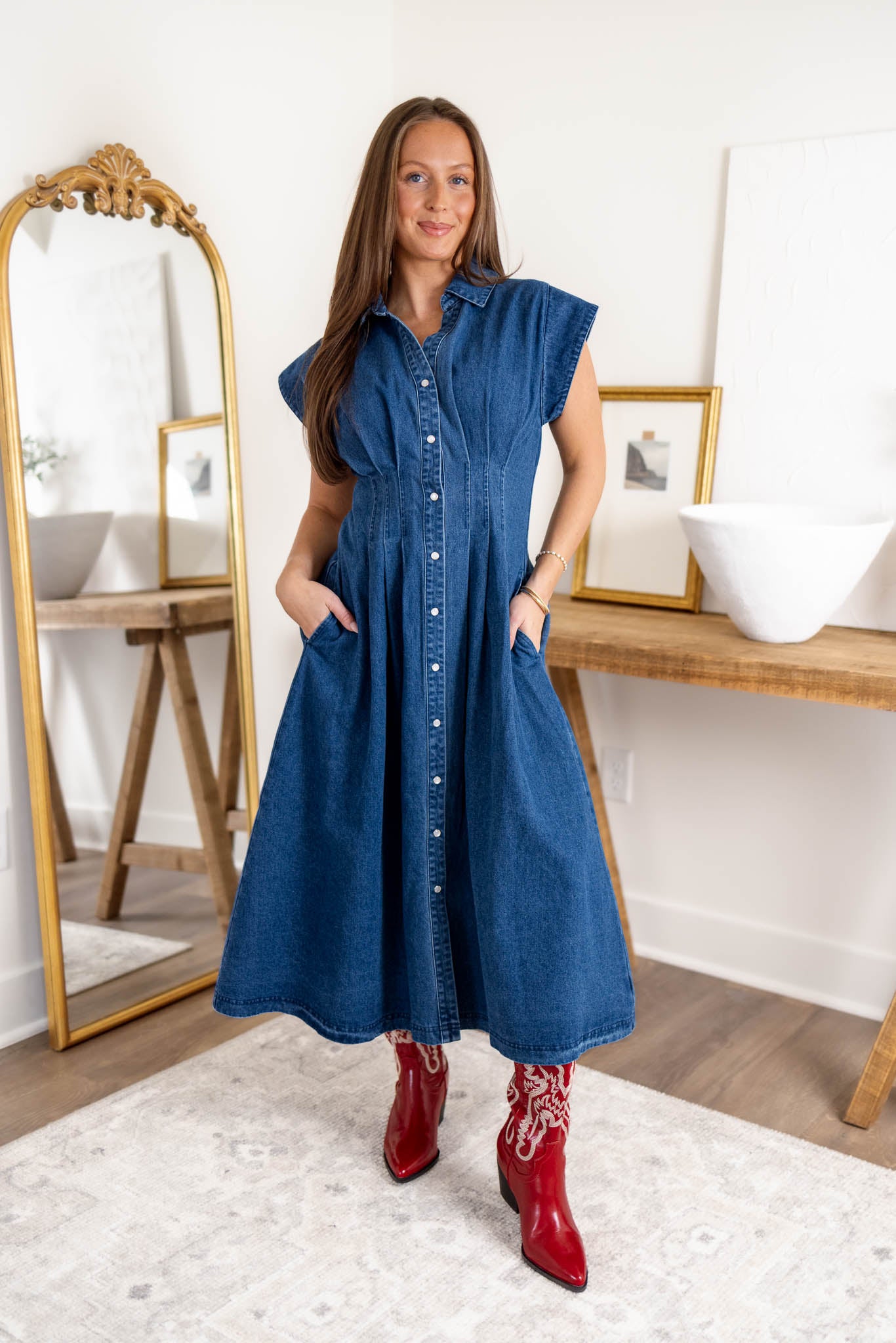 Gabbi Denim Midi Dress