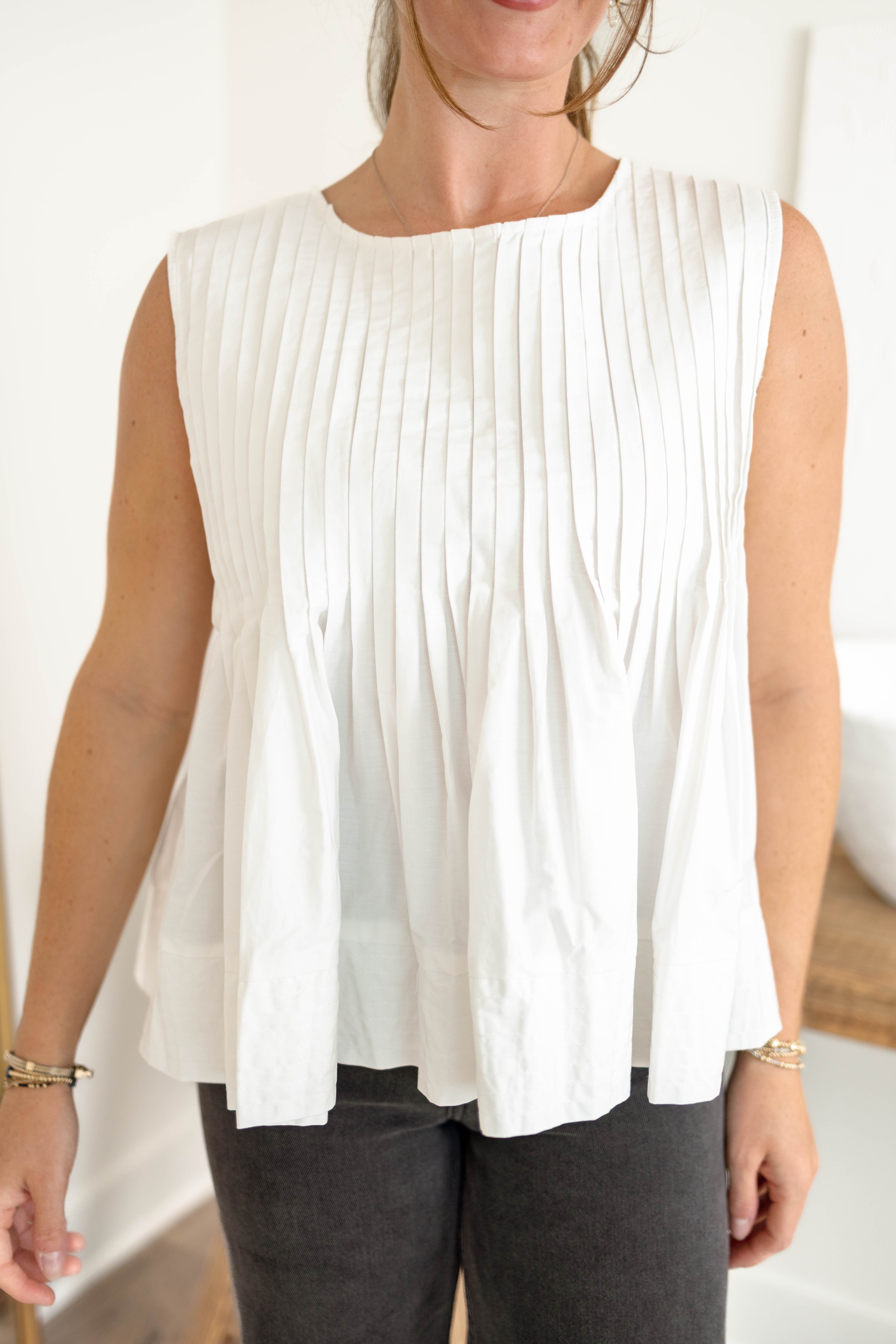 Pleated Peplum Top