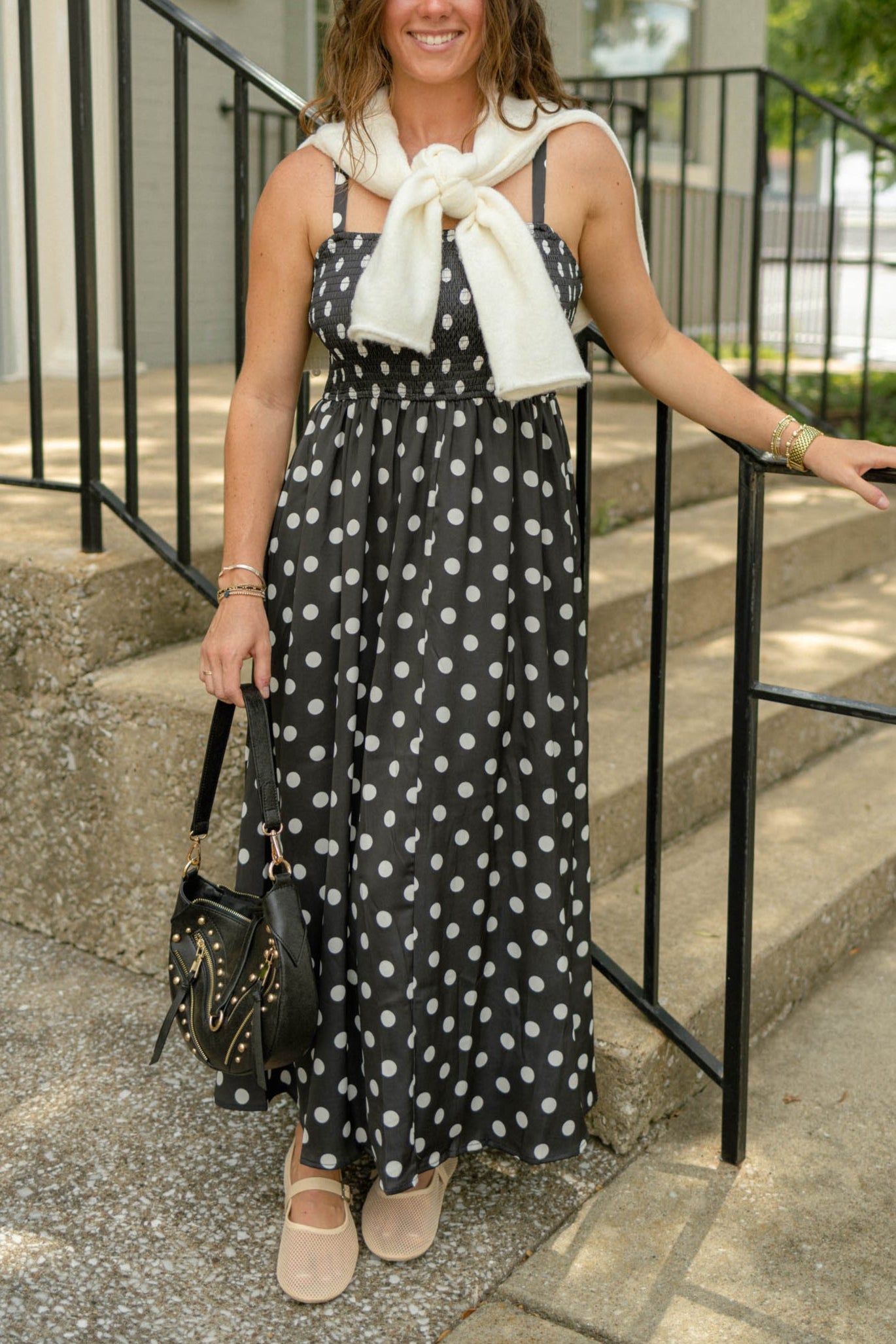 Wren Polka Dot Dress | Black