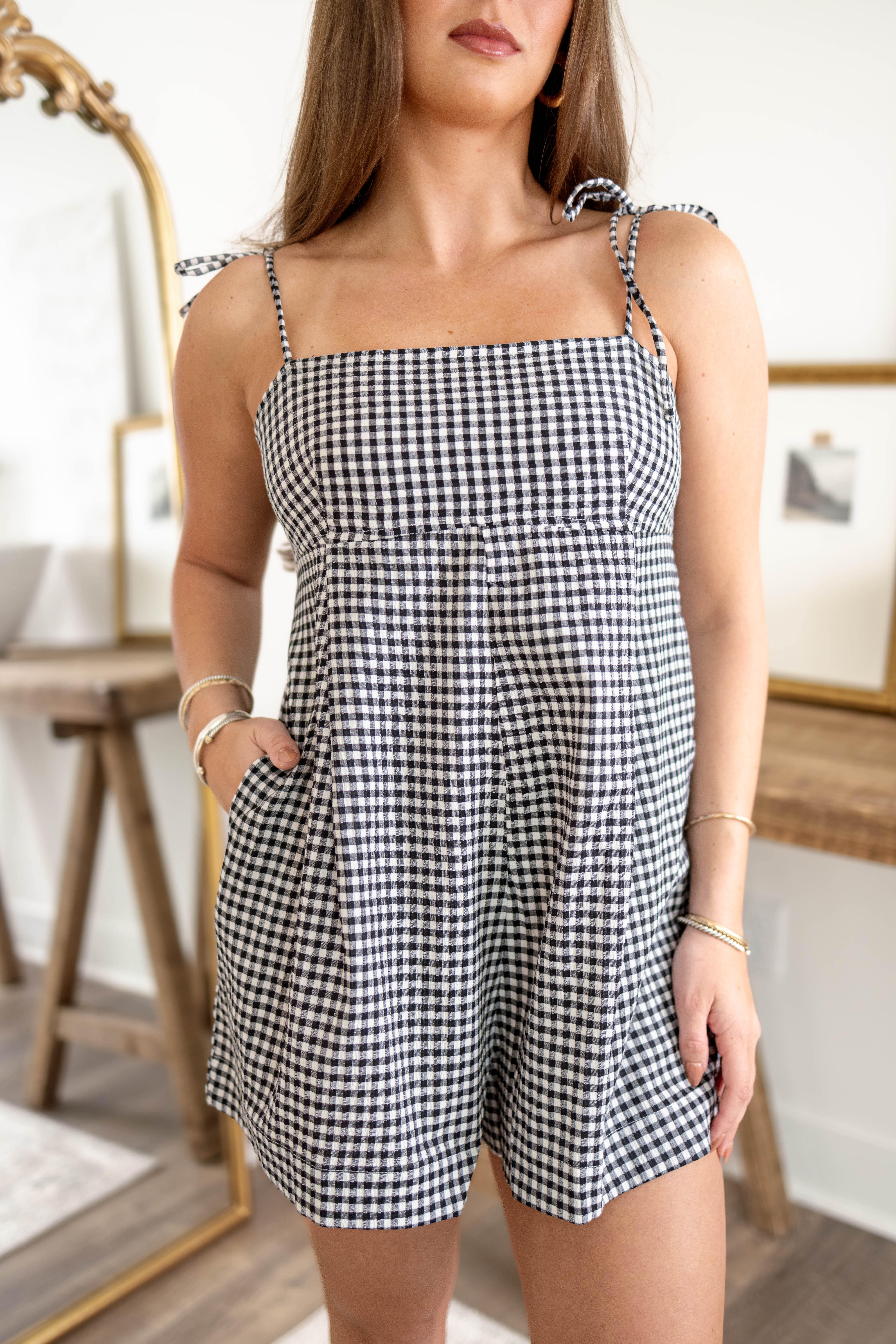 Zoey Gingham Romper