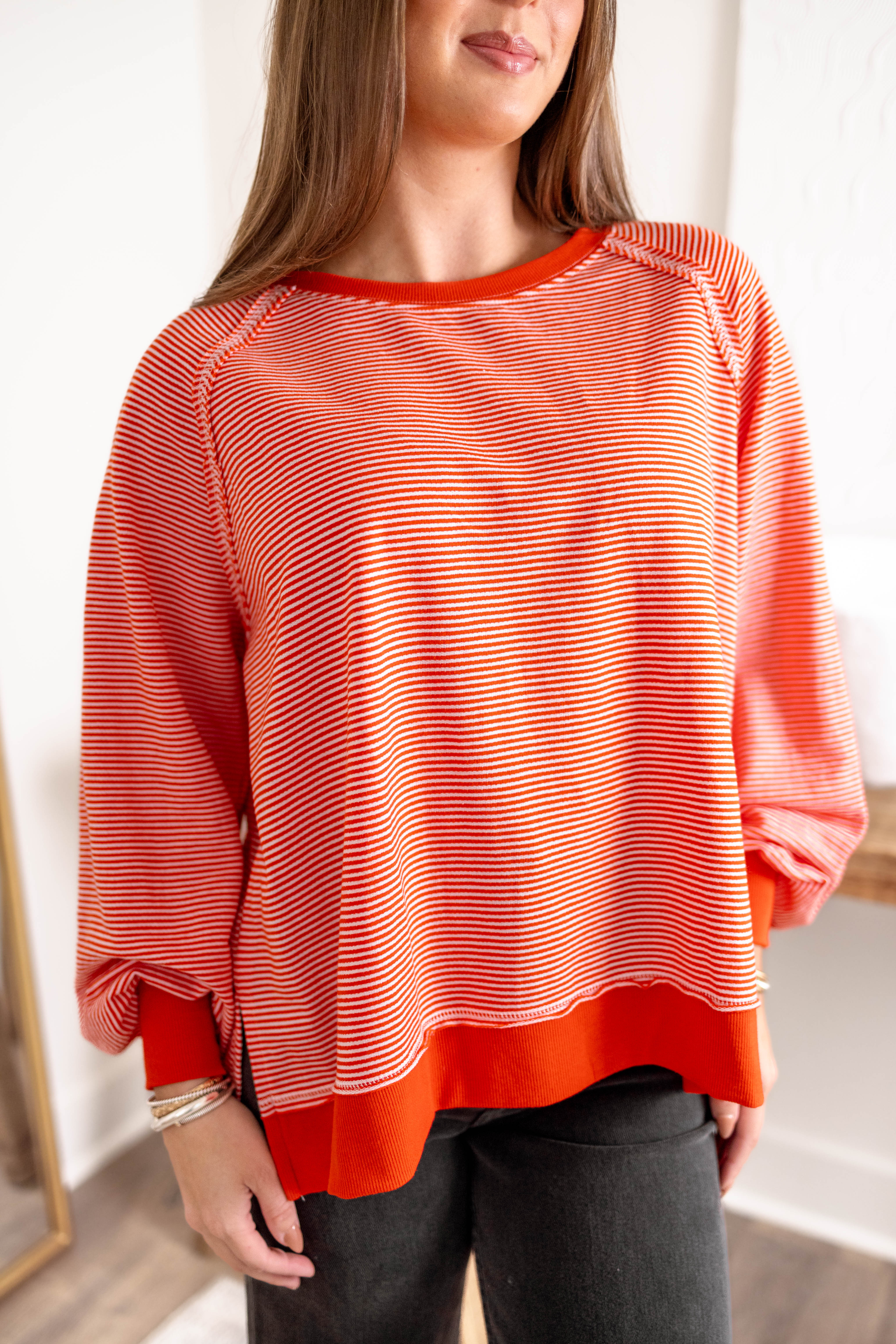 Crimson Pullover Top