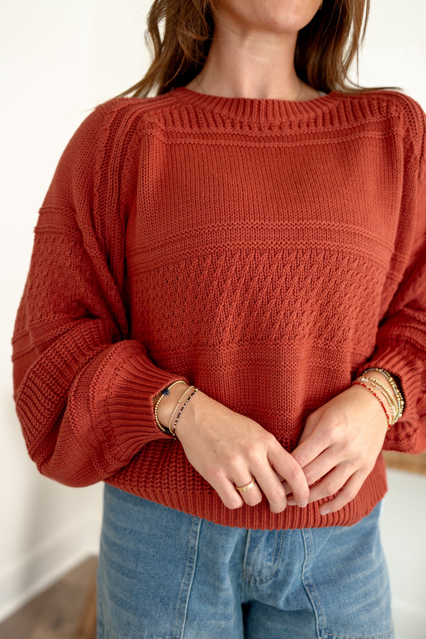 Boston Sweater | Brick
