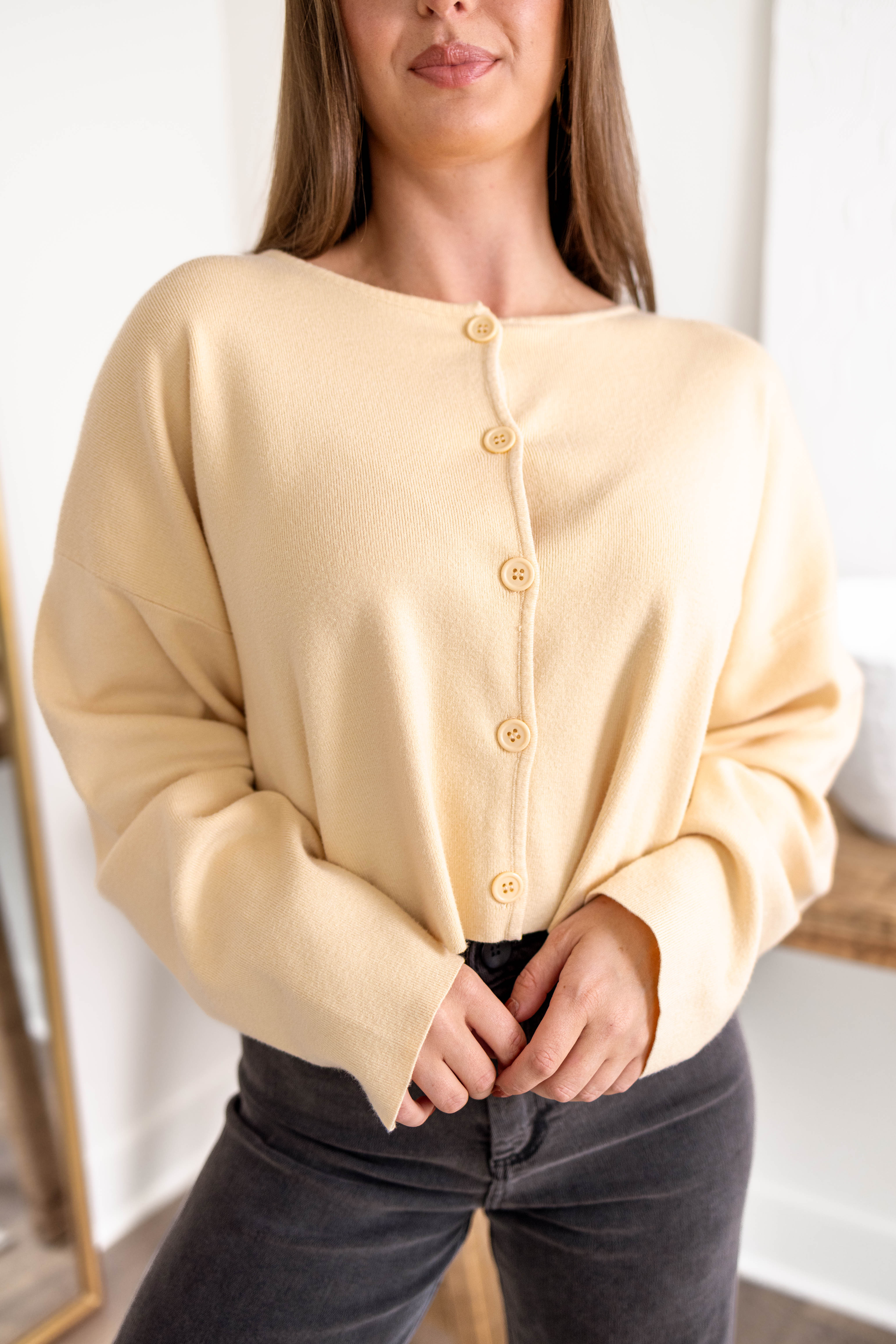 Harper Cardigan | Yellow