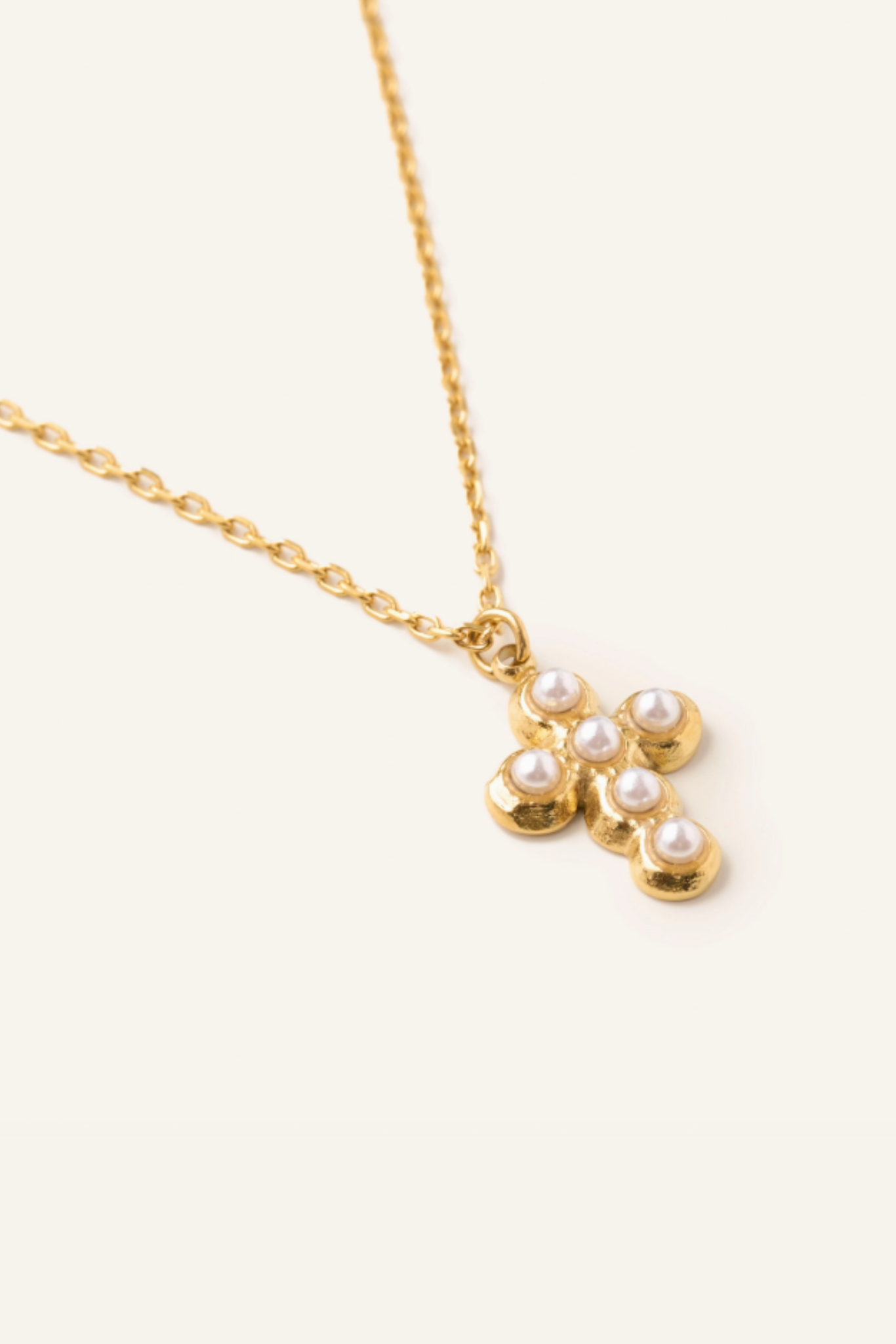 Pearl Cross Necklace