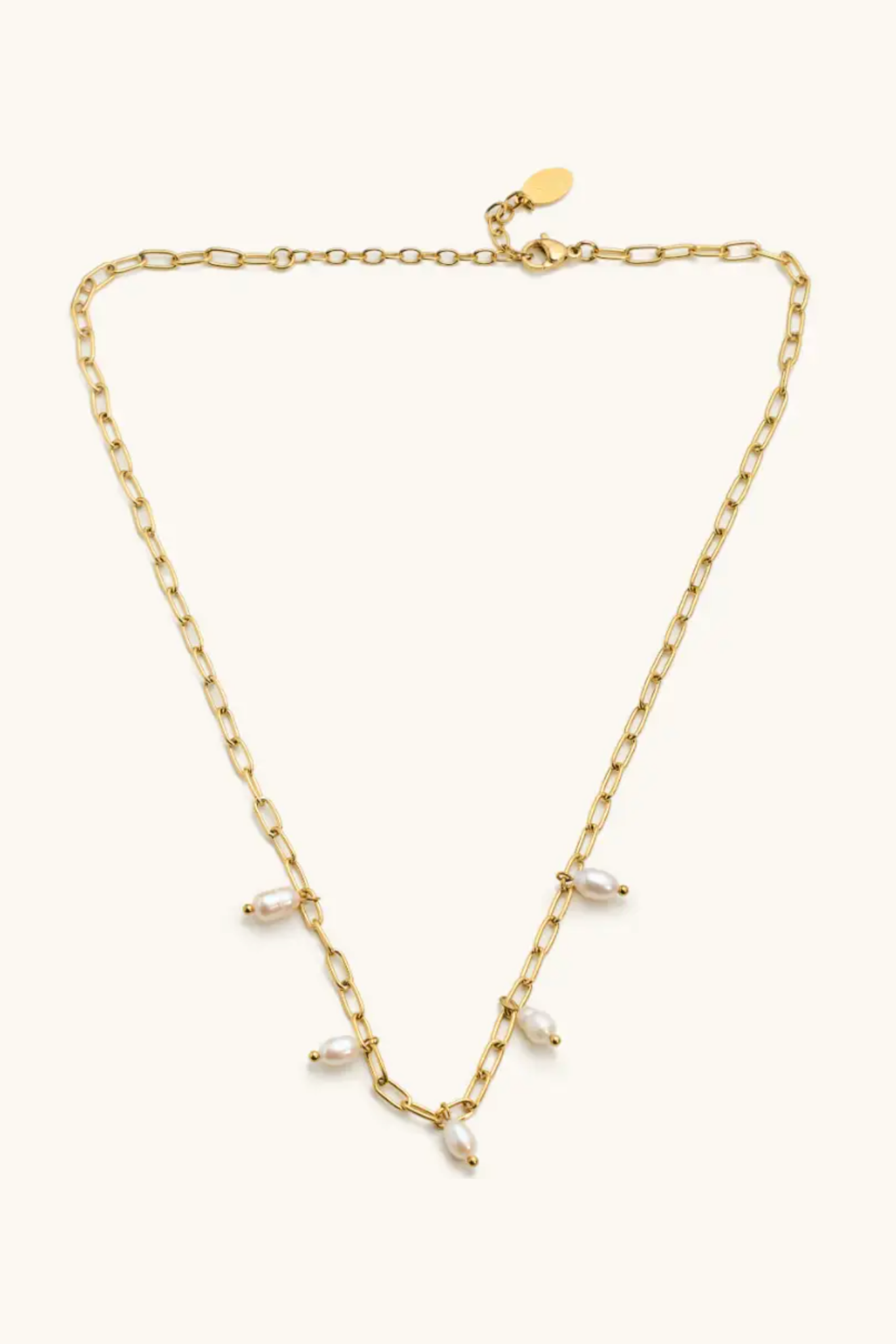 Pearl Charm Drop Necklace