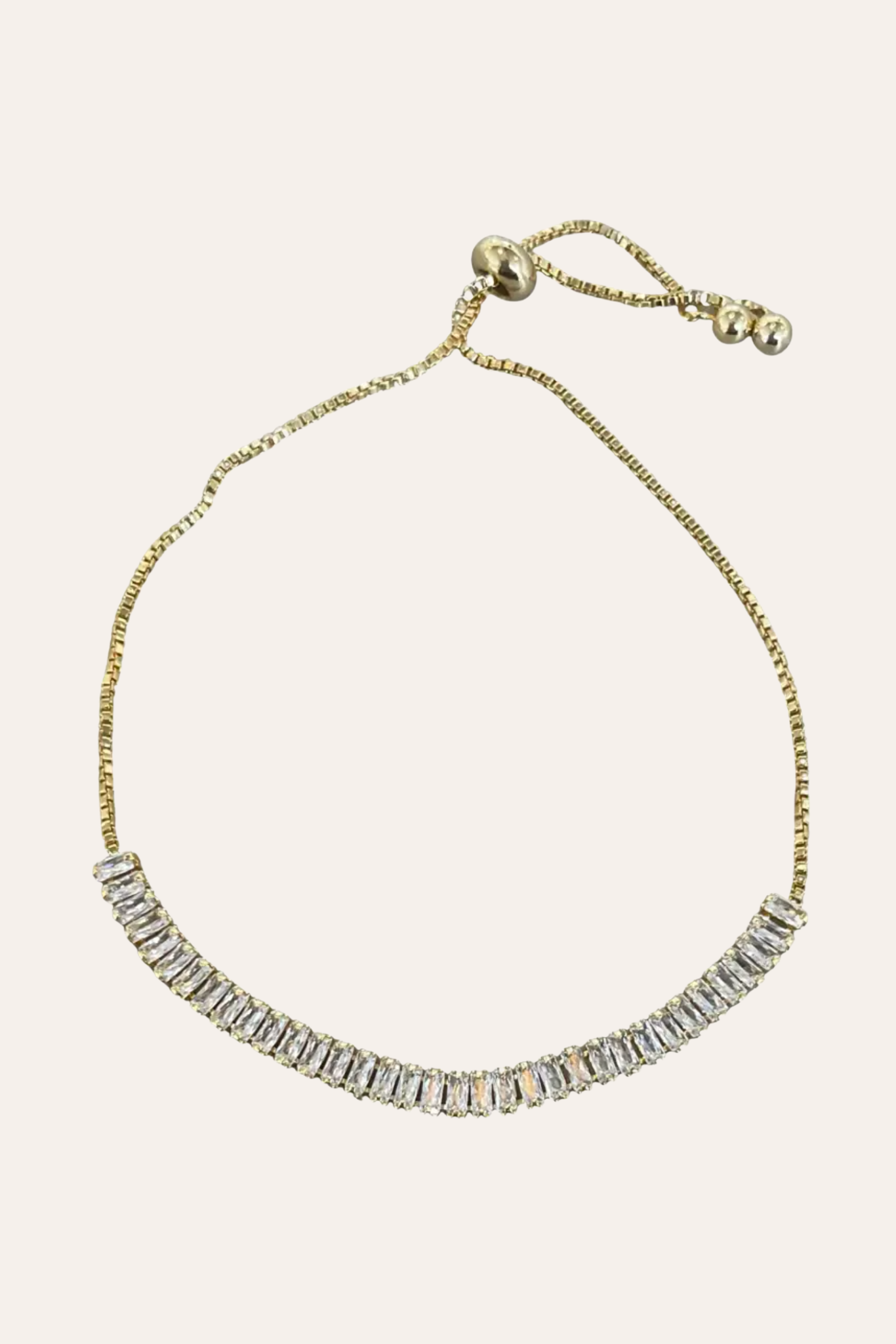 Baguette Crystal Slider Bracelet