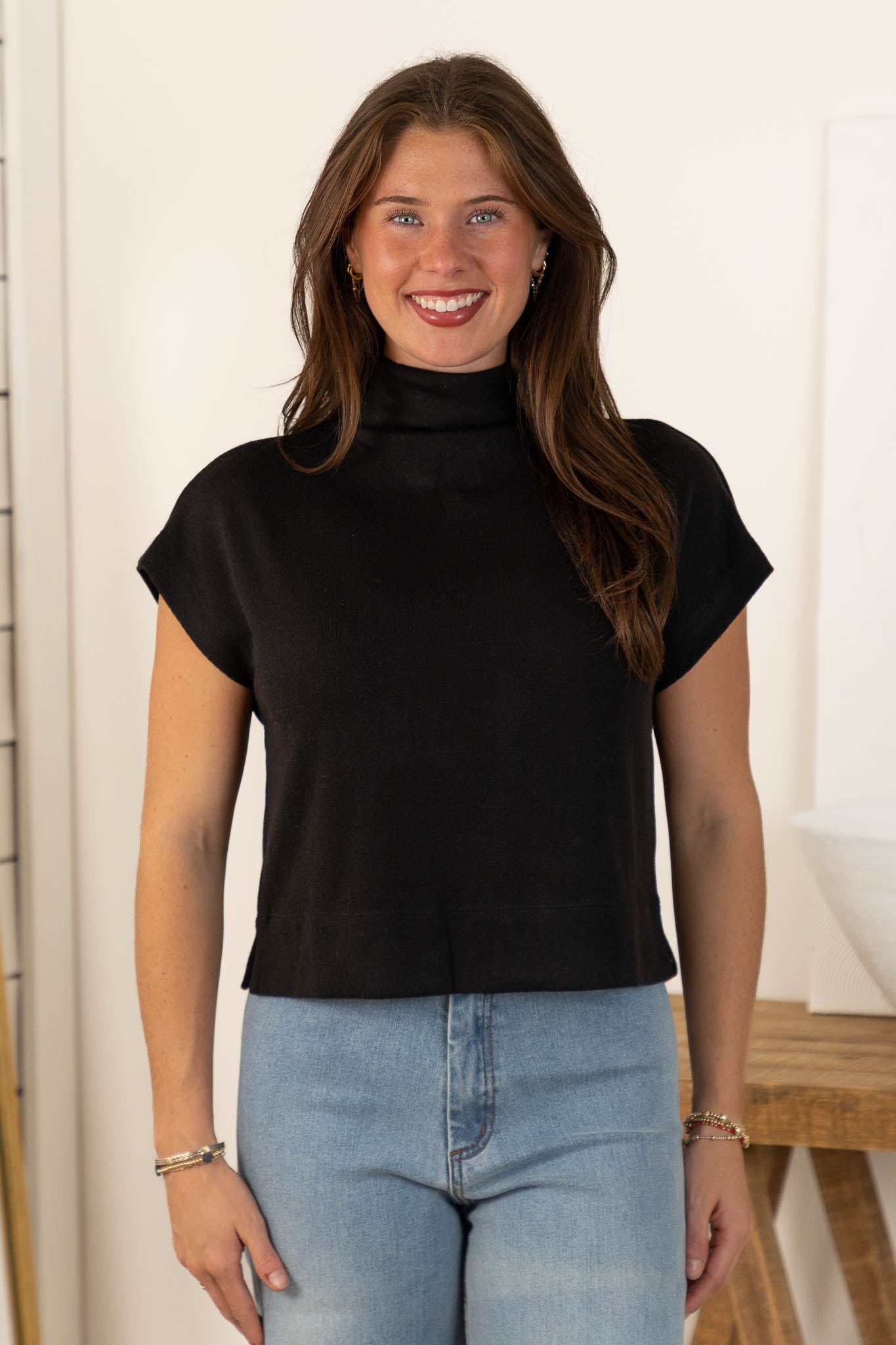 Hampton Knit Top | Black