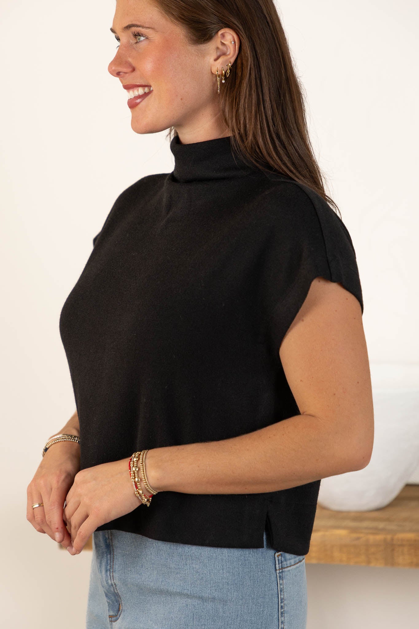 Hampton Knit Top | Black