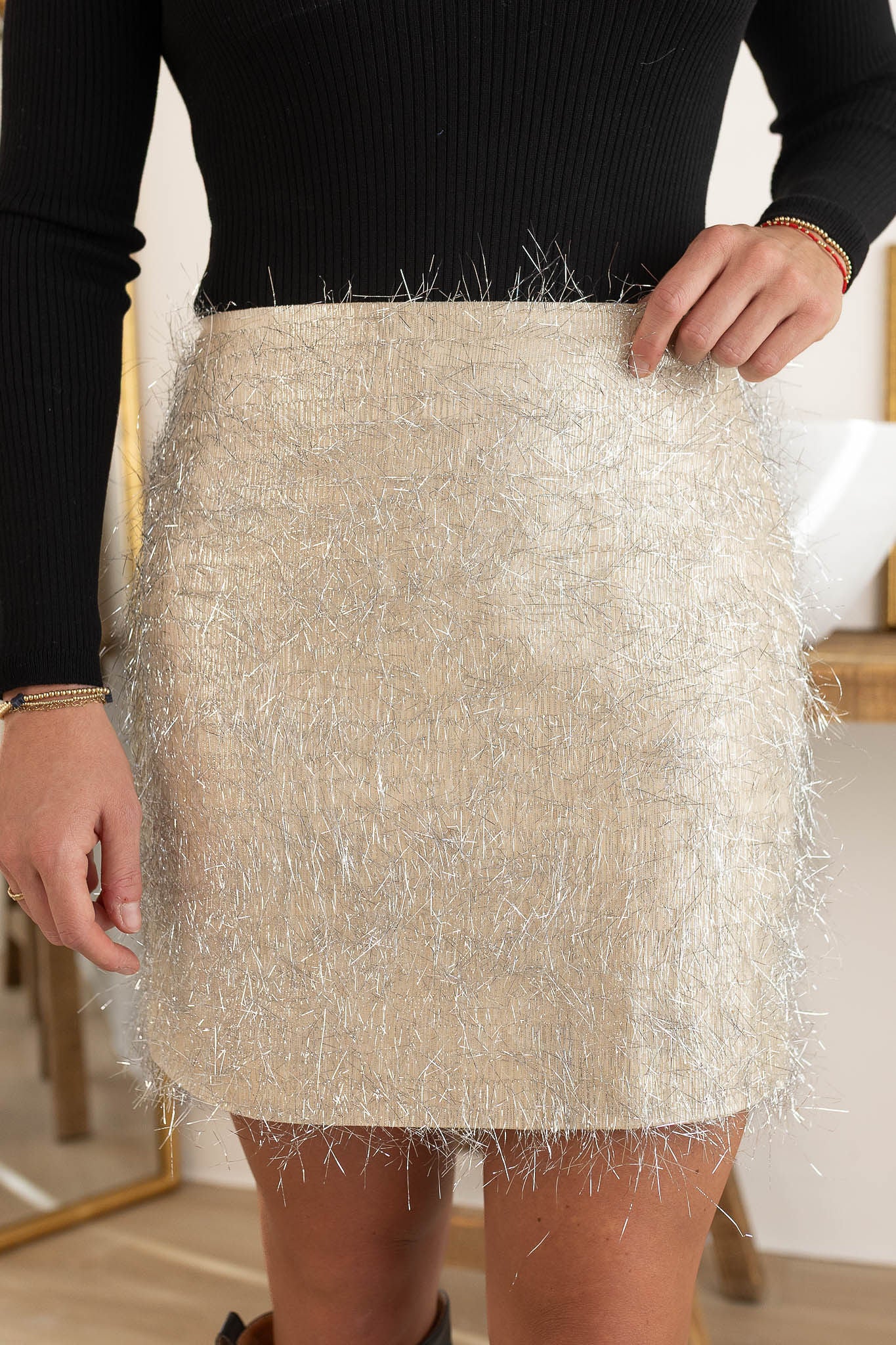 Fringe Mini Skirt