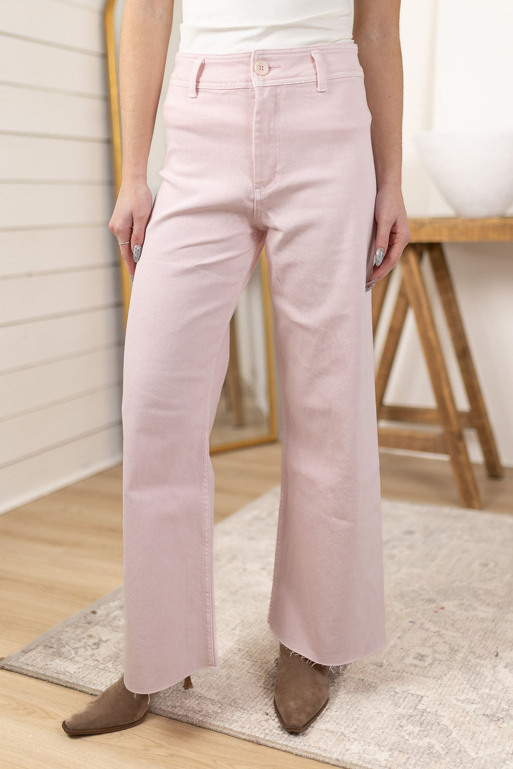 Frankie Wide Leg Pants | Blush