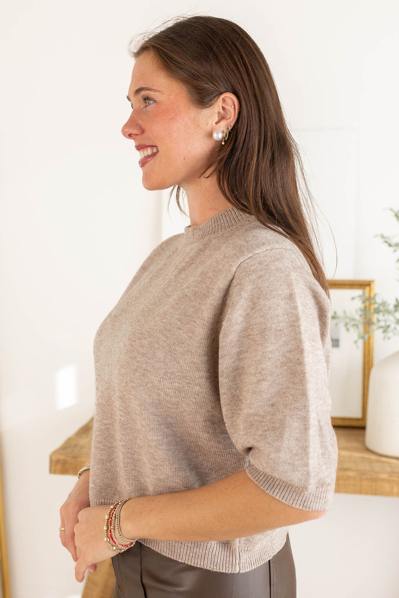 Lottie Sweater Top | Mocha