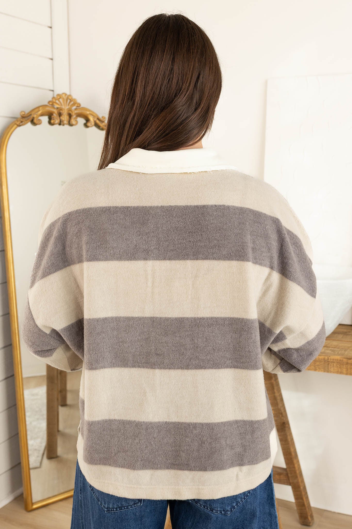 Kami Striped Polo Top