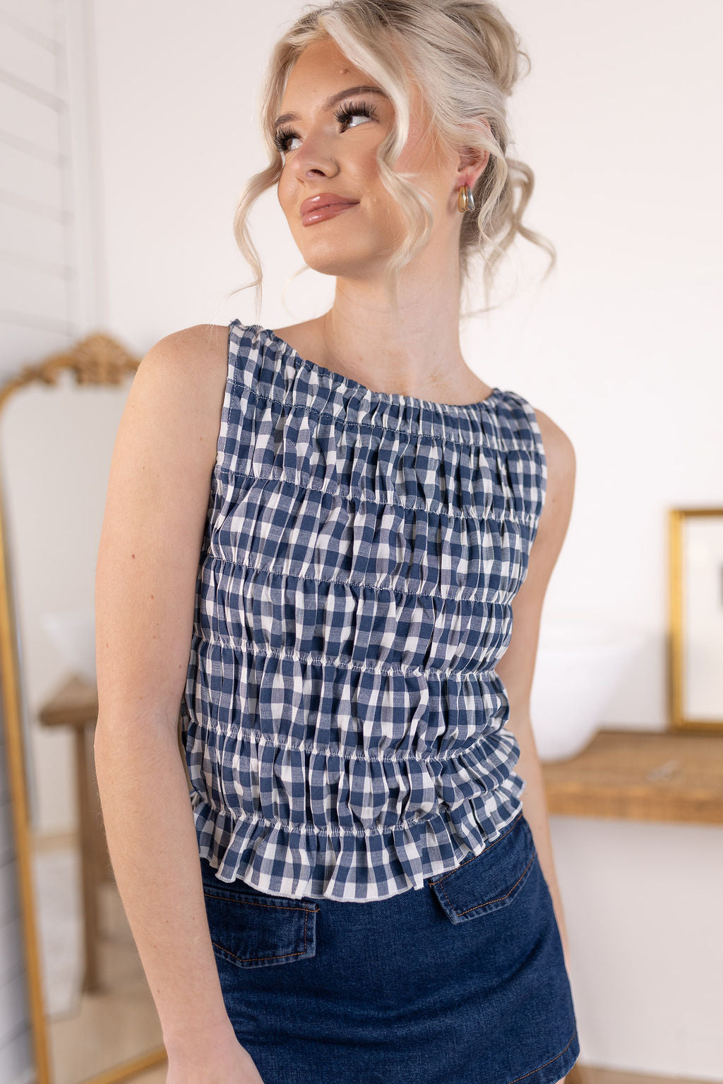 Delilah Gingham Top