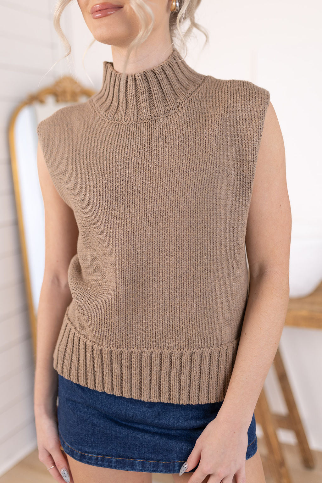 Monika Mock Neck Top