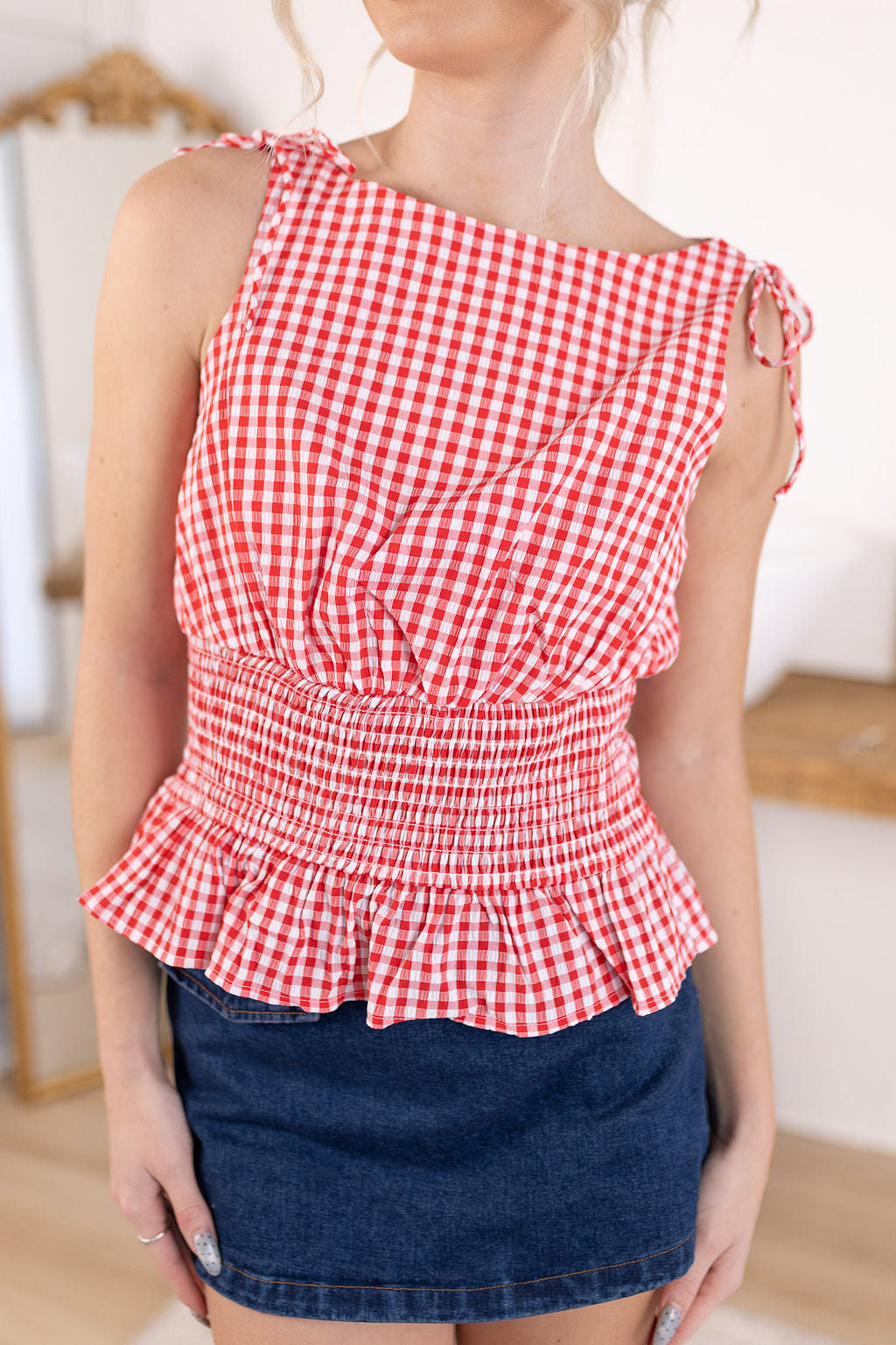 Amelia Gingham Top