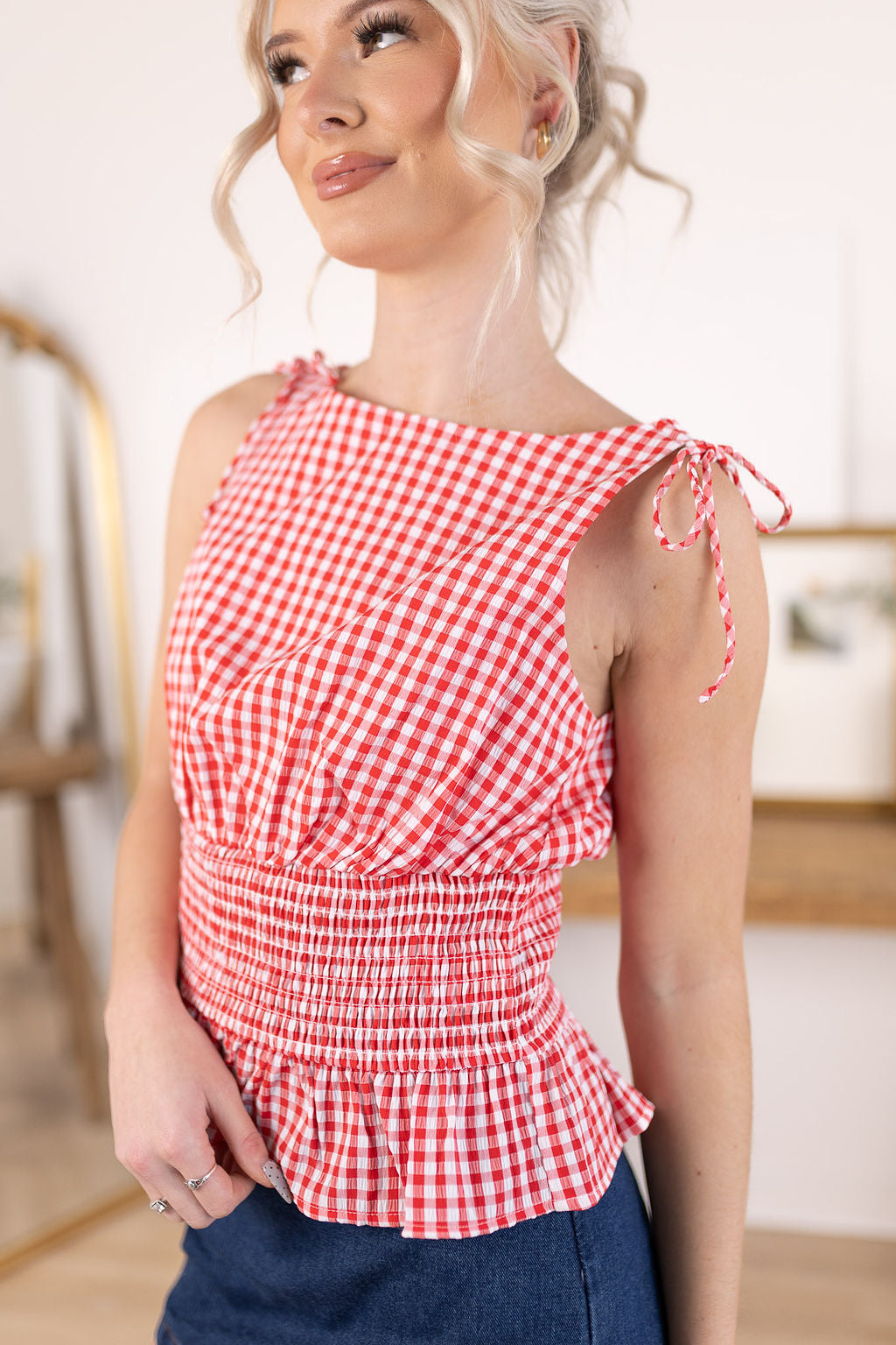 Amelia Gingham Top