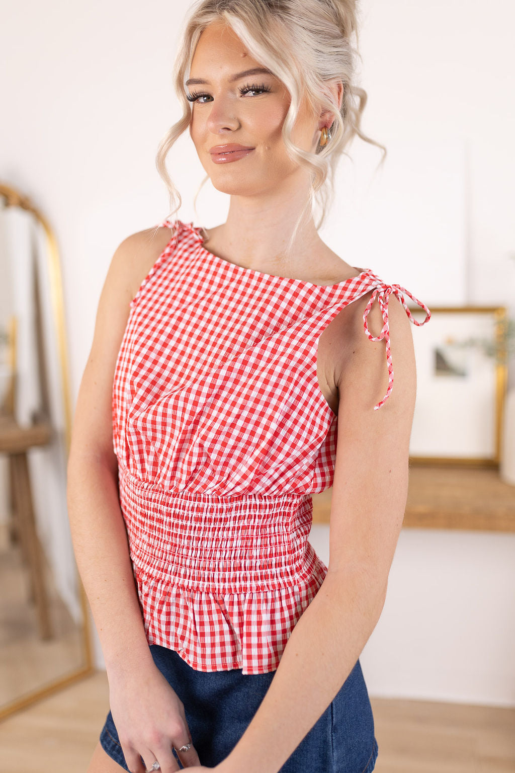 Amelia Gingham Top