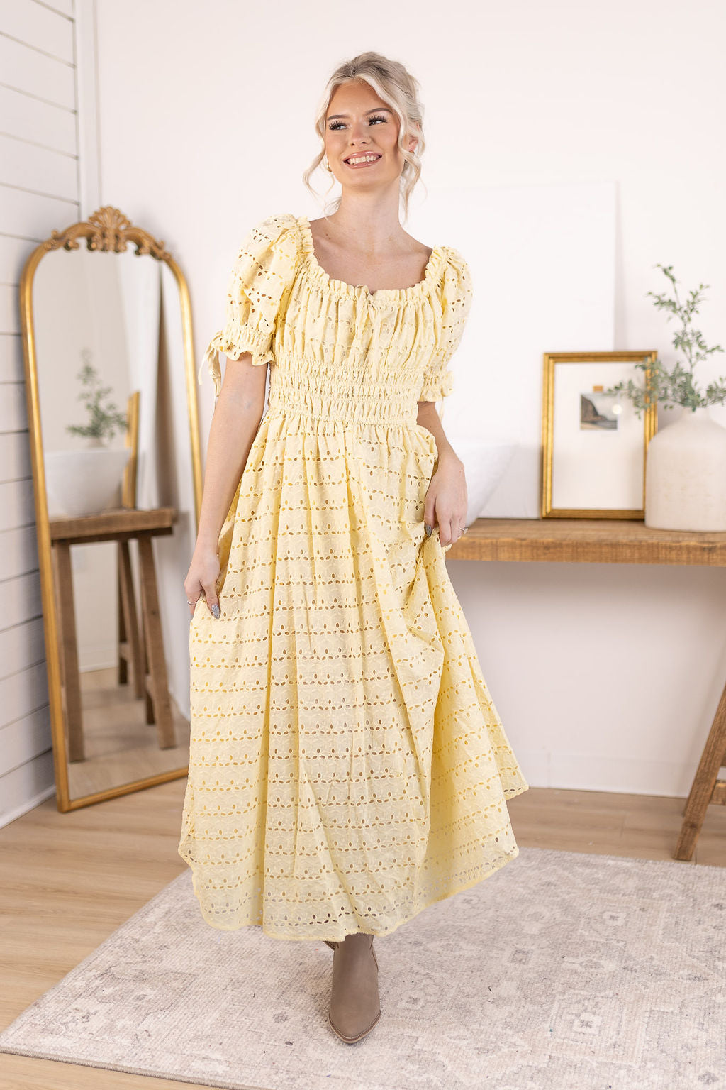 Heather Eyelet Dress