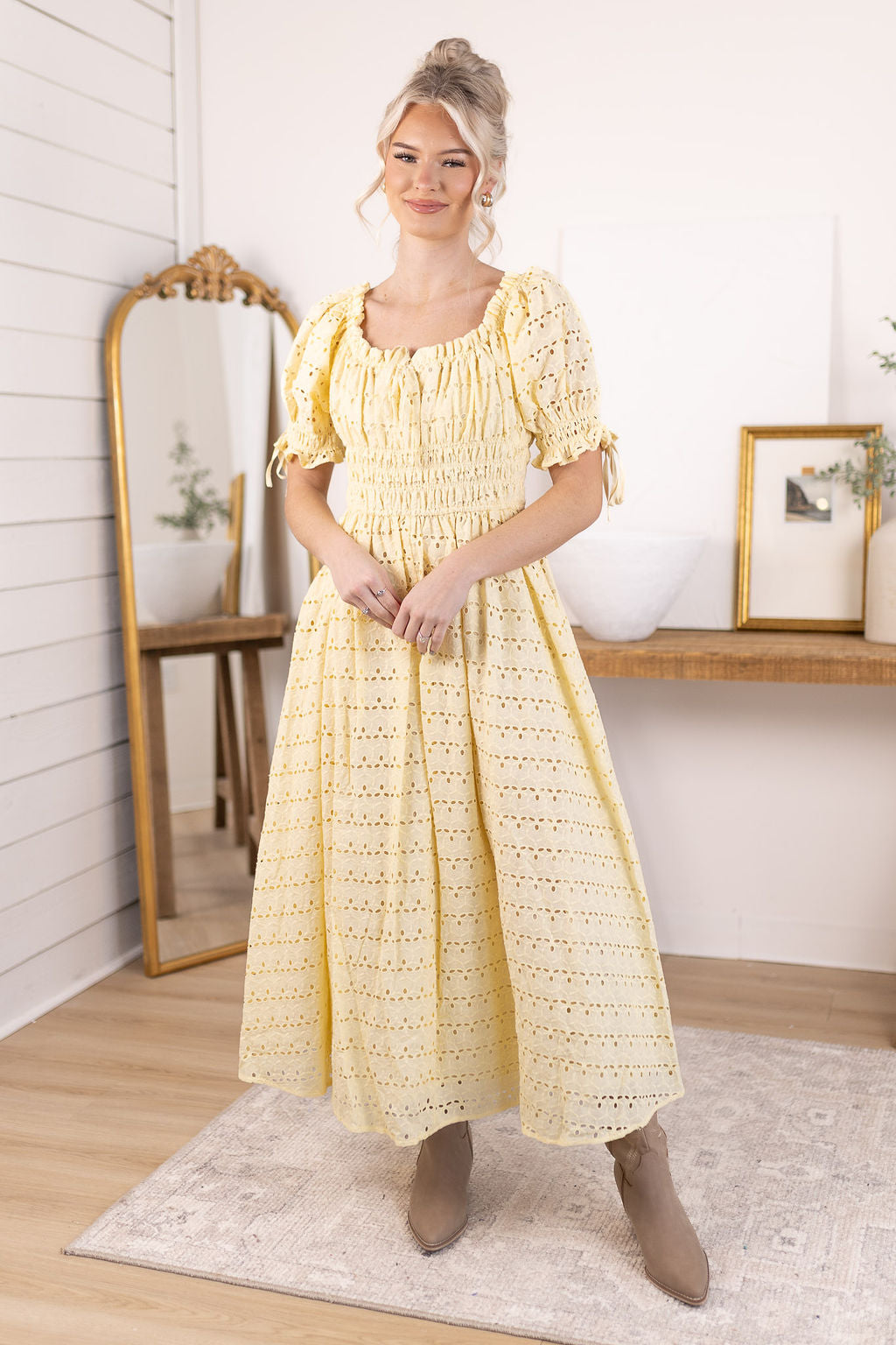 Heather Eyelet Dress