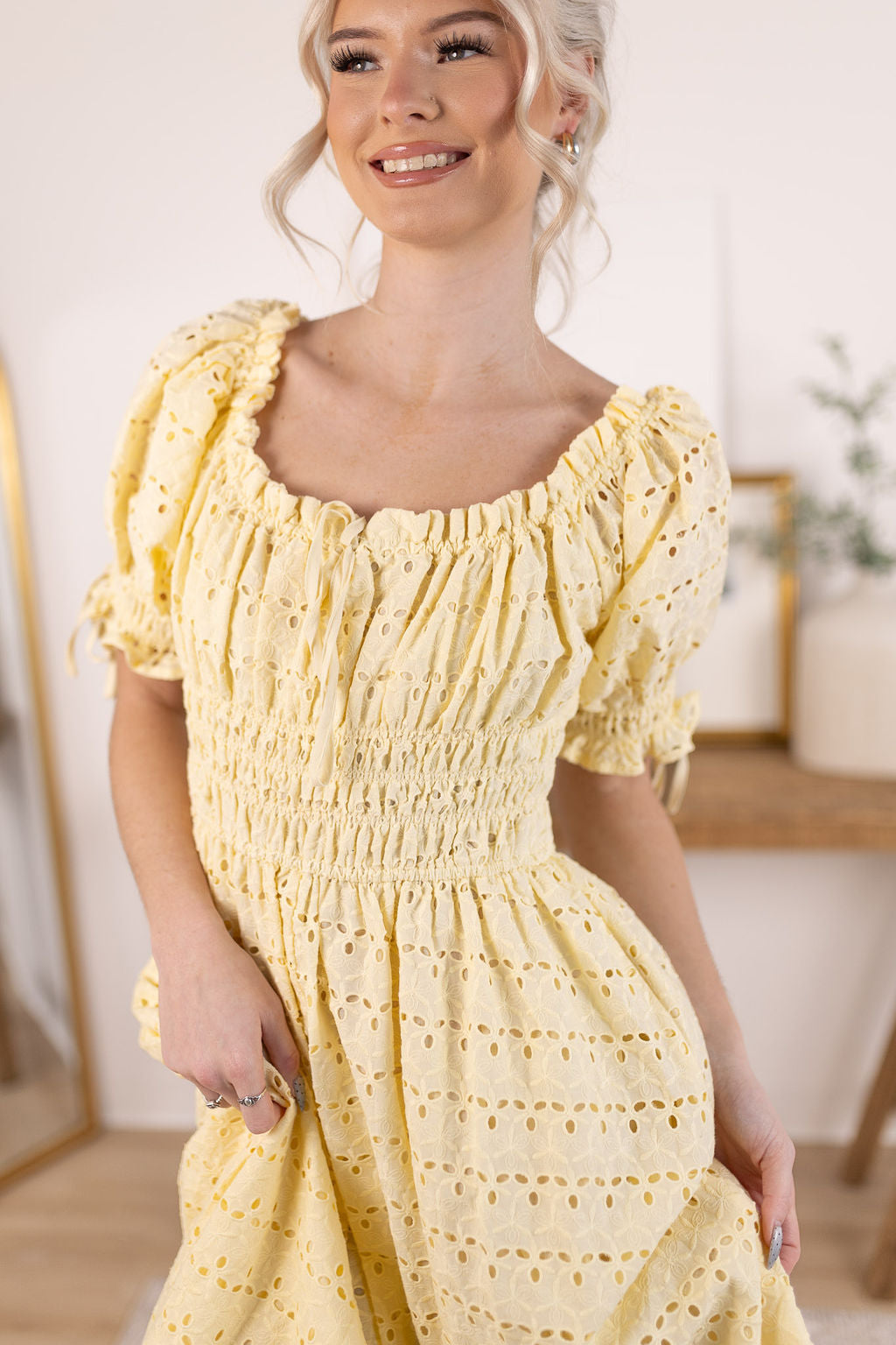 Heather Eyelet Dress