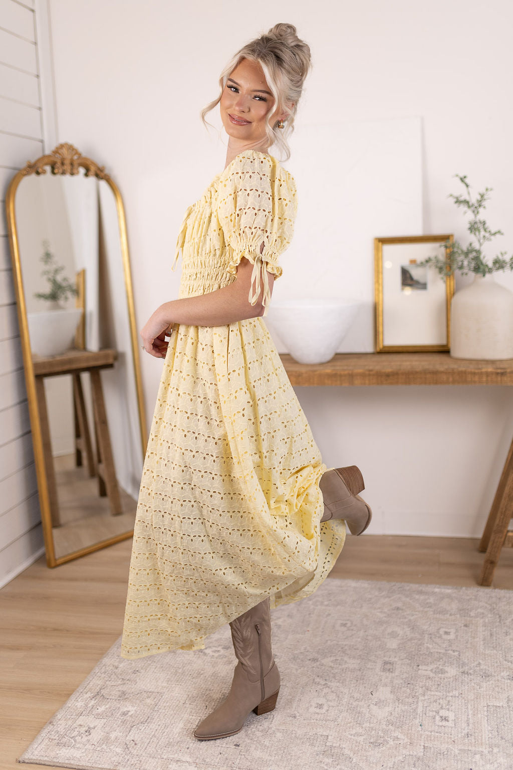 Heather Eyelet Dress