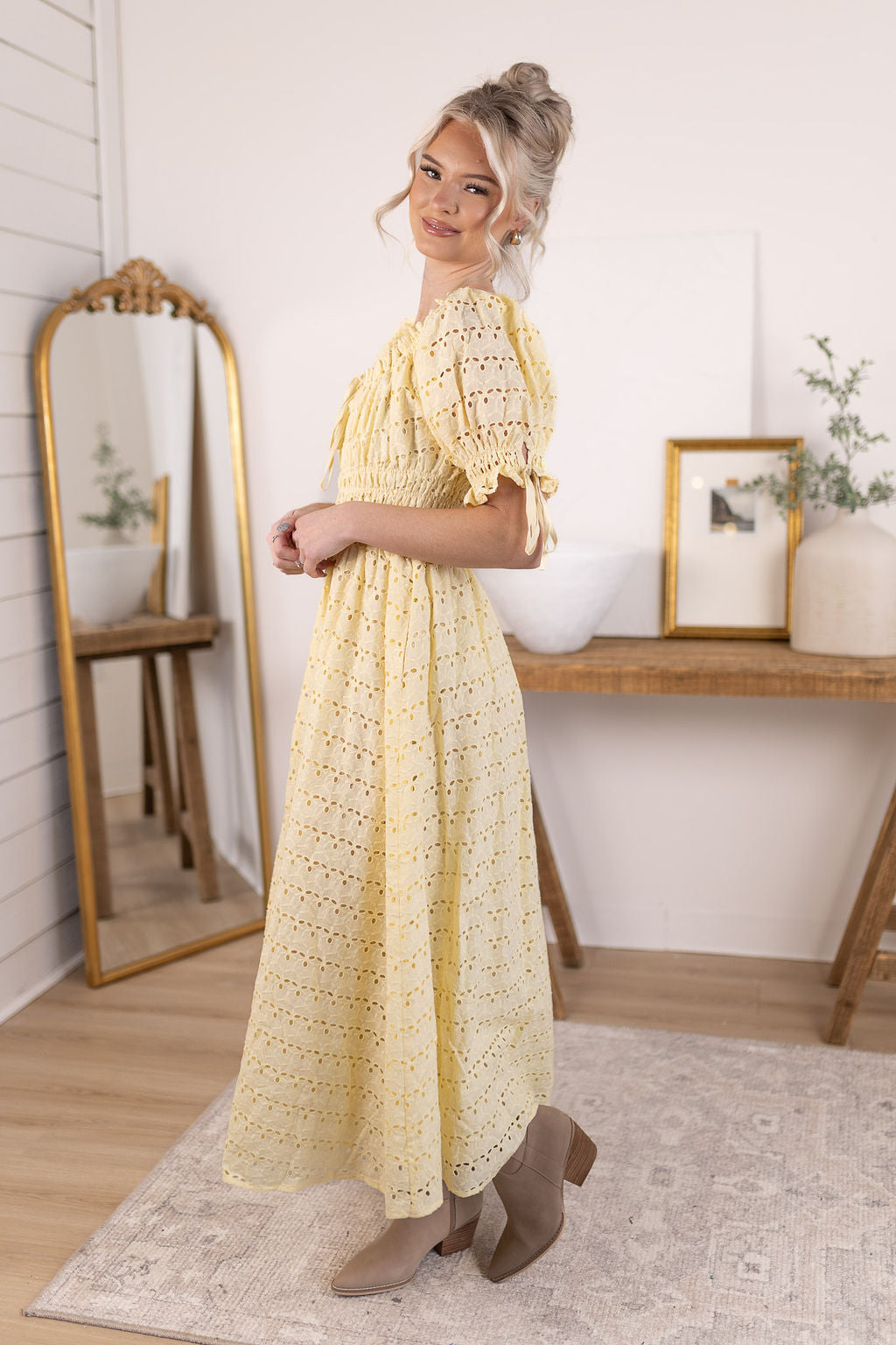 Heather Eyelet Dress