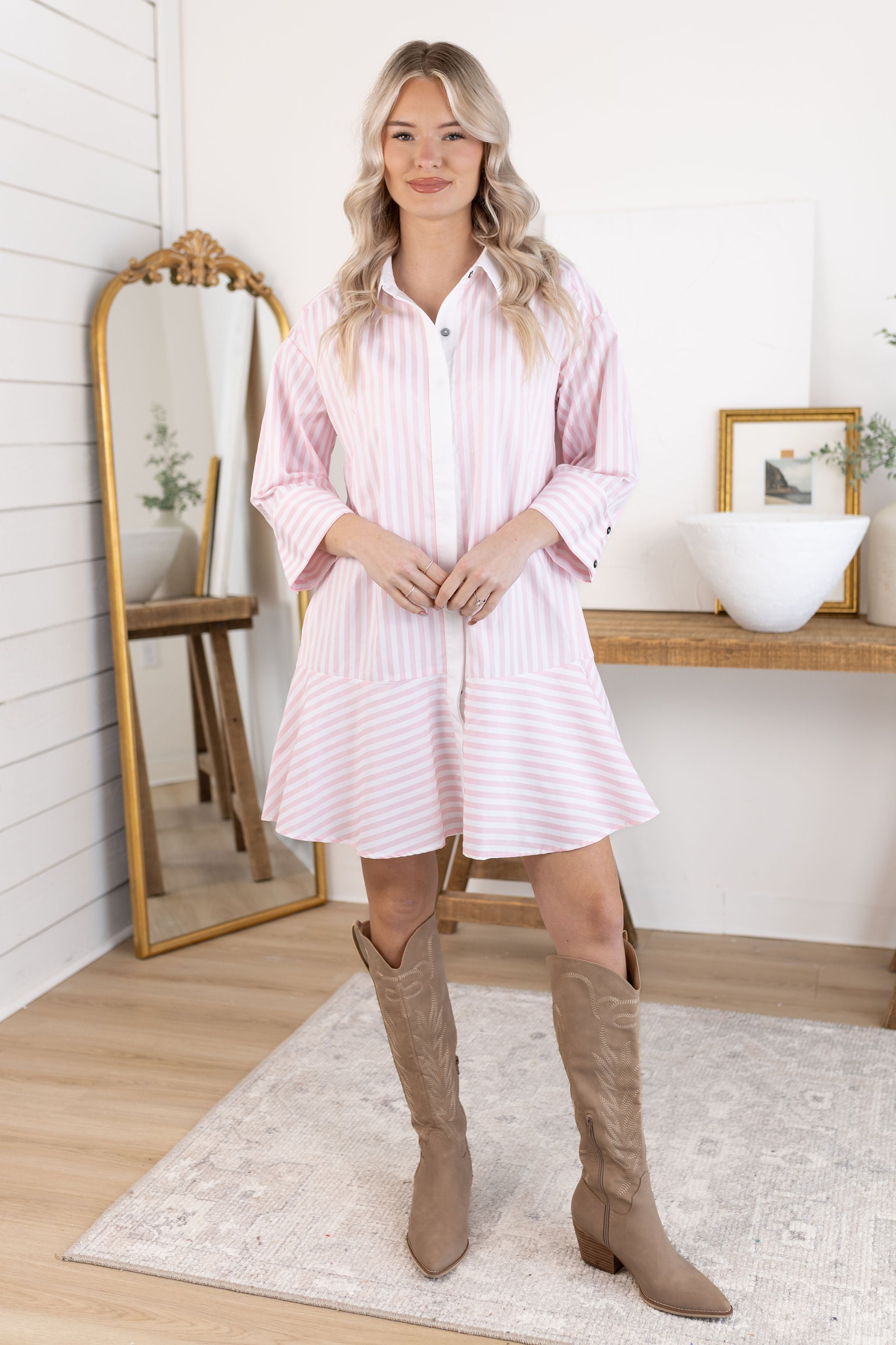 Wisteria Striped Dress