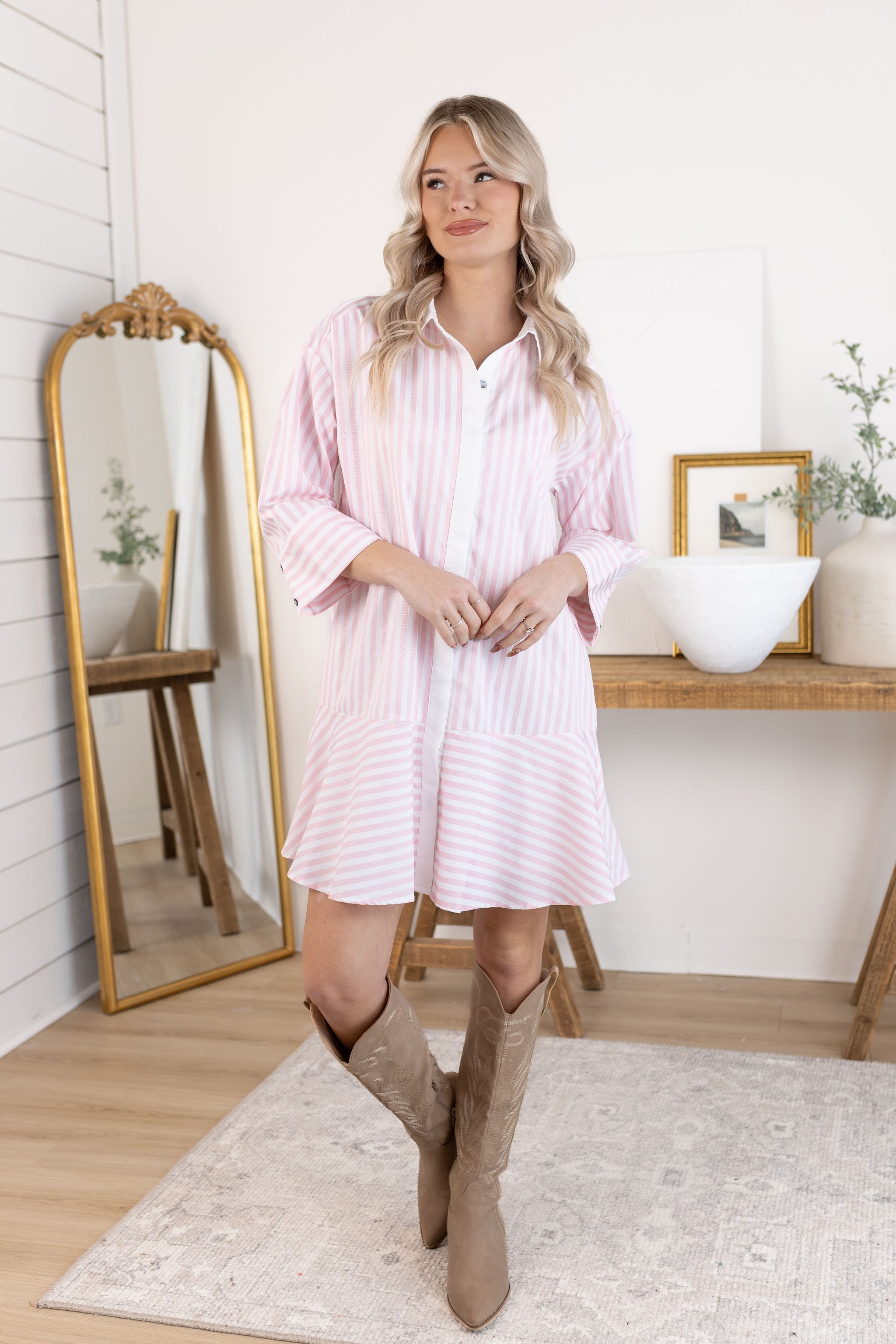 Wisteria Striped Dress