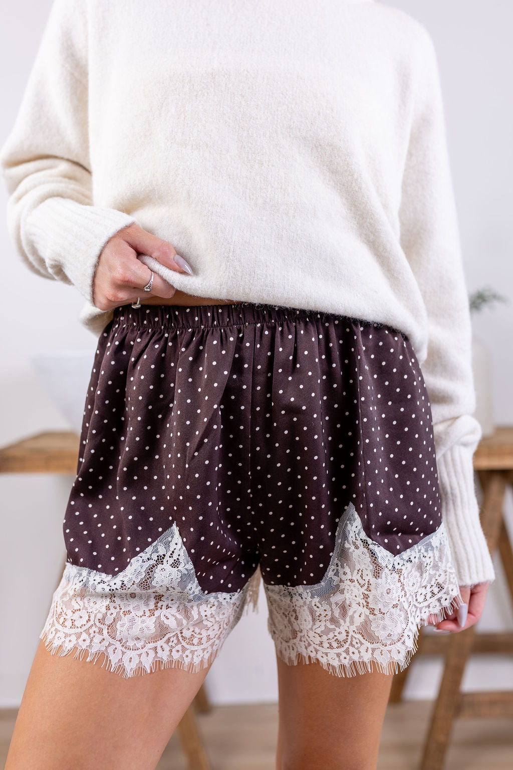 Satin Polka Dot Shorts