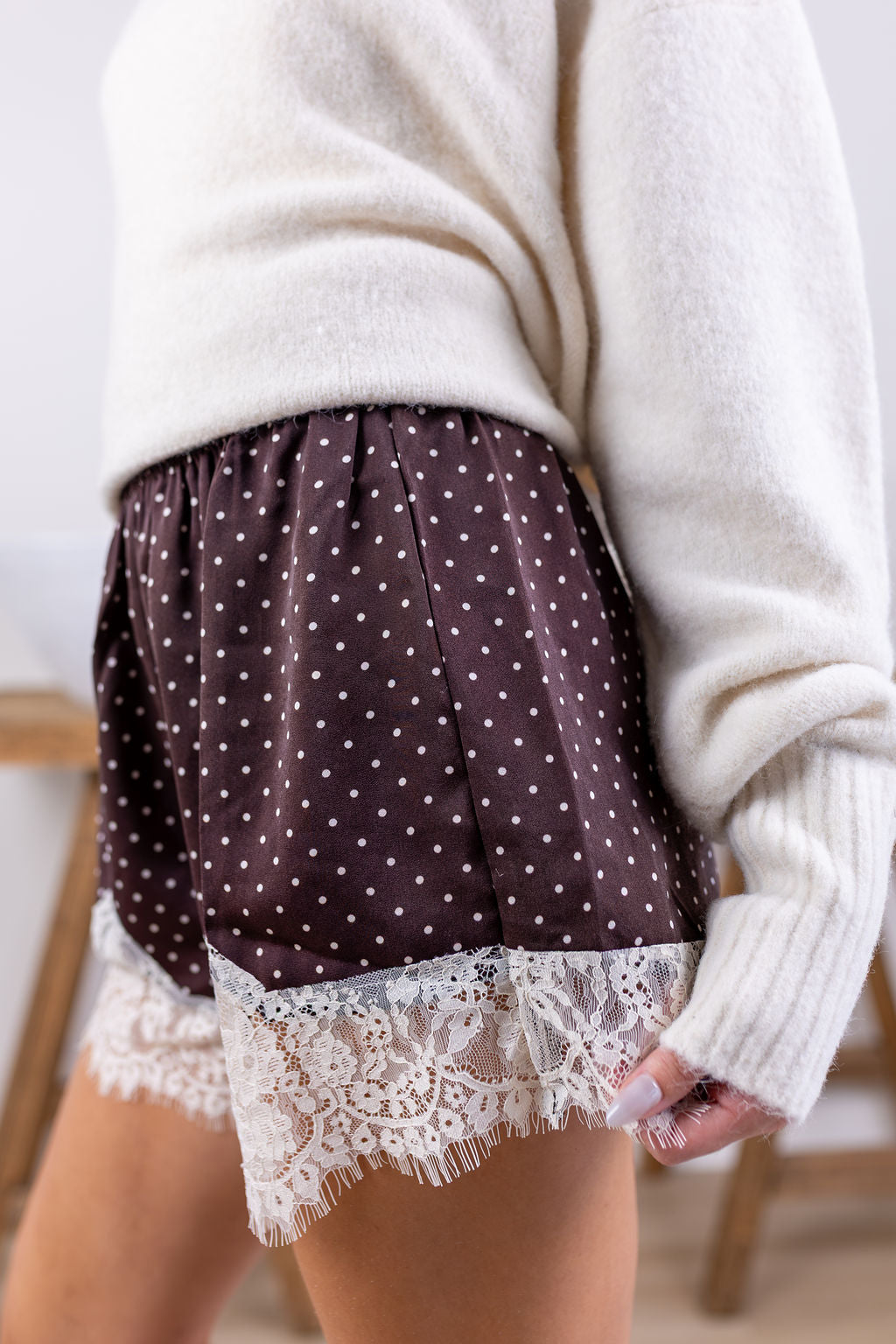 Satin Polka Dot Shorts
