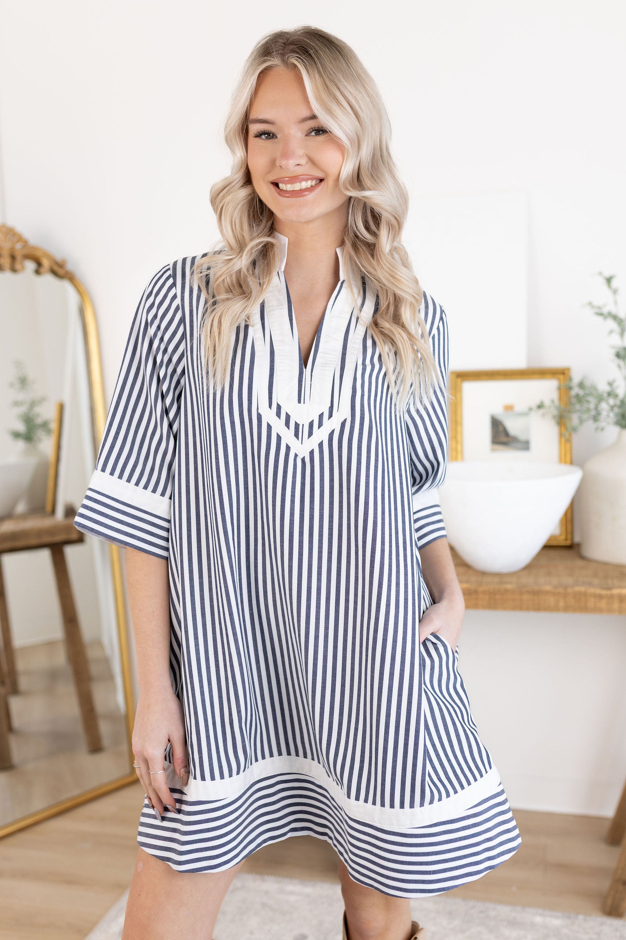 Claire Striped Dress