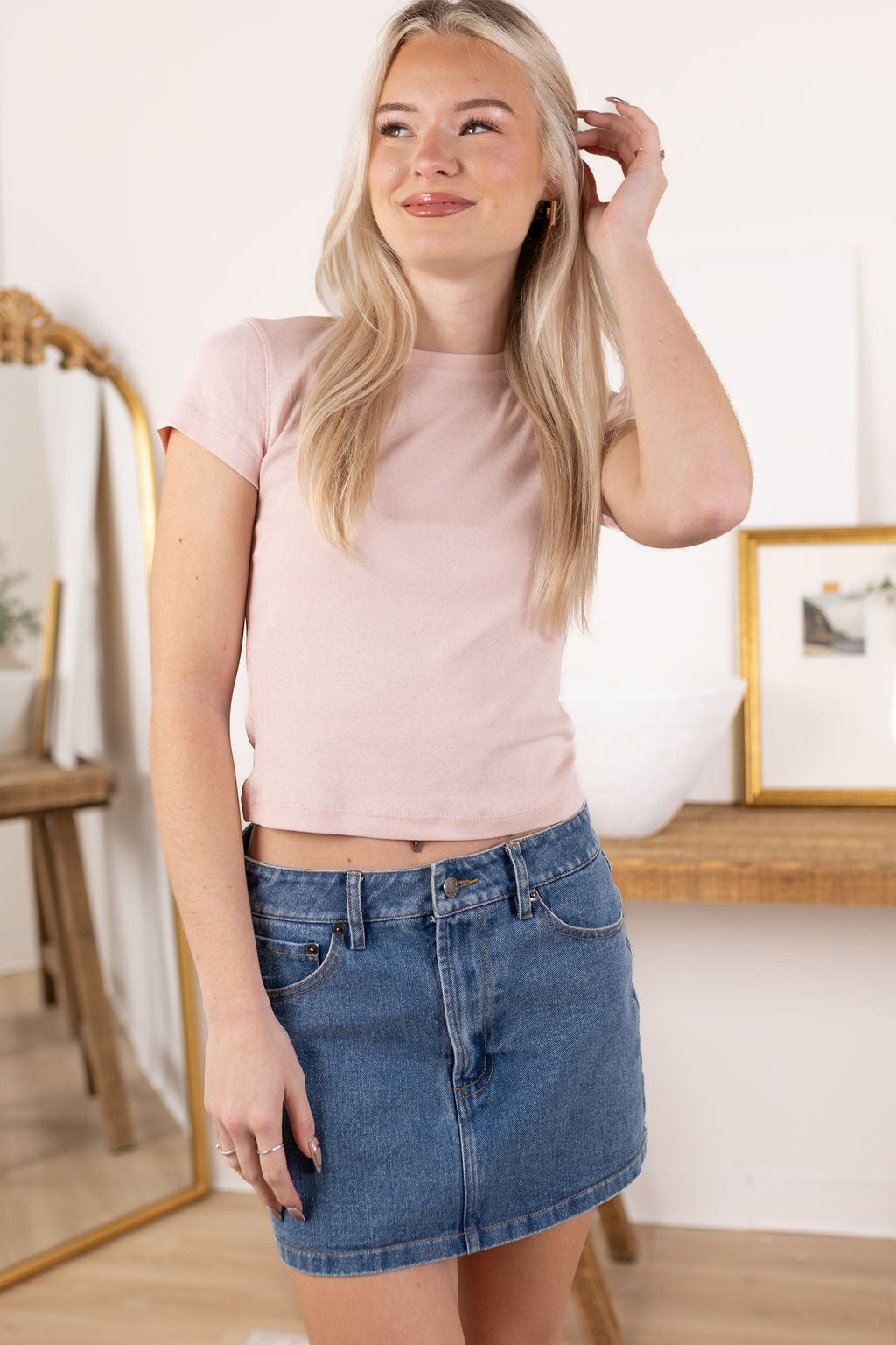 Aria Baby Tee | Blush