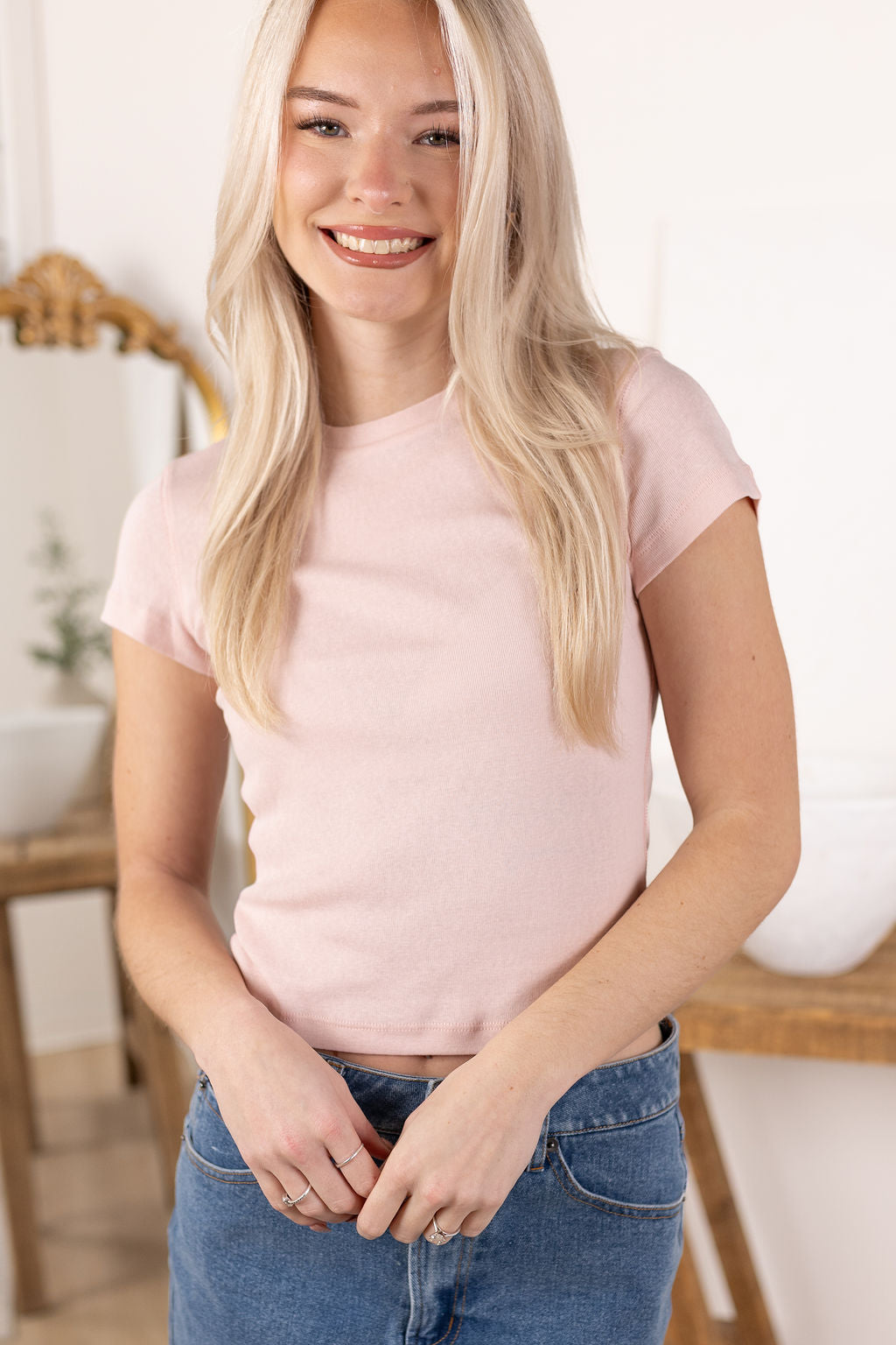 Aria Baby Tee | Blush