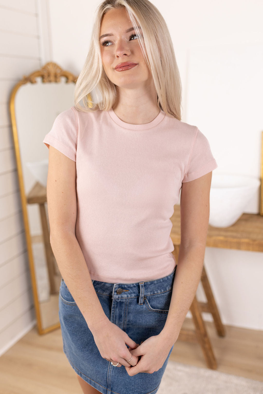 Aria Baby Tee | Blush