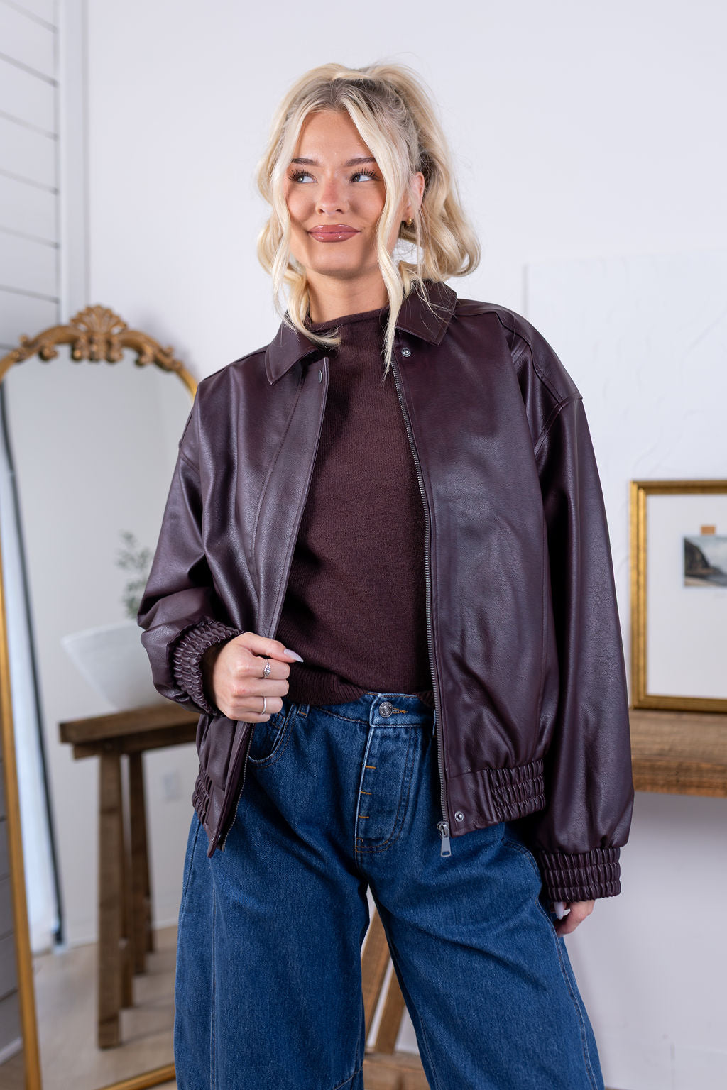 Merlot Bomber Jacket