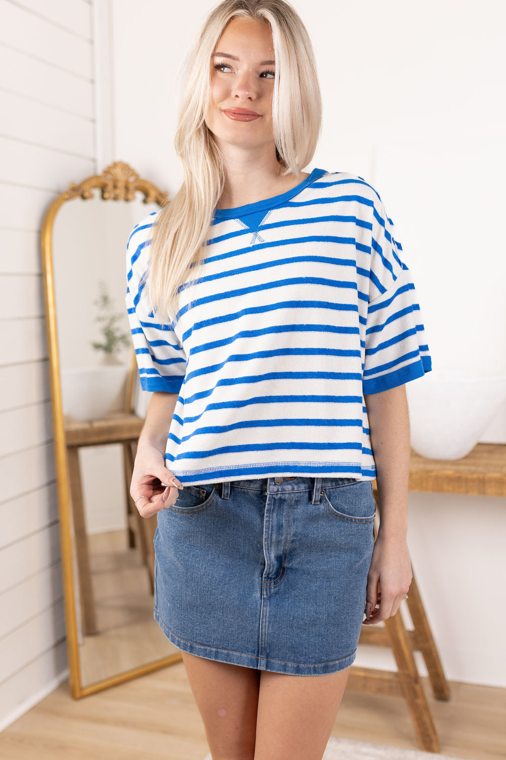 Jess Knit Top | Blue