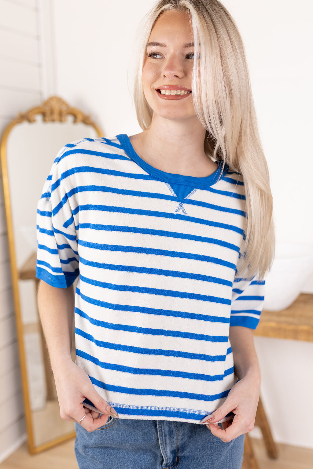 Jess Knit Top | Blue