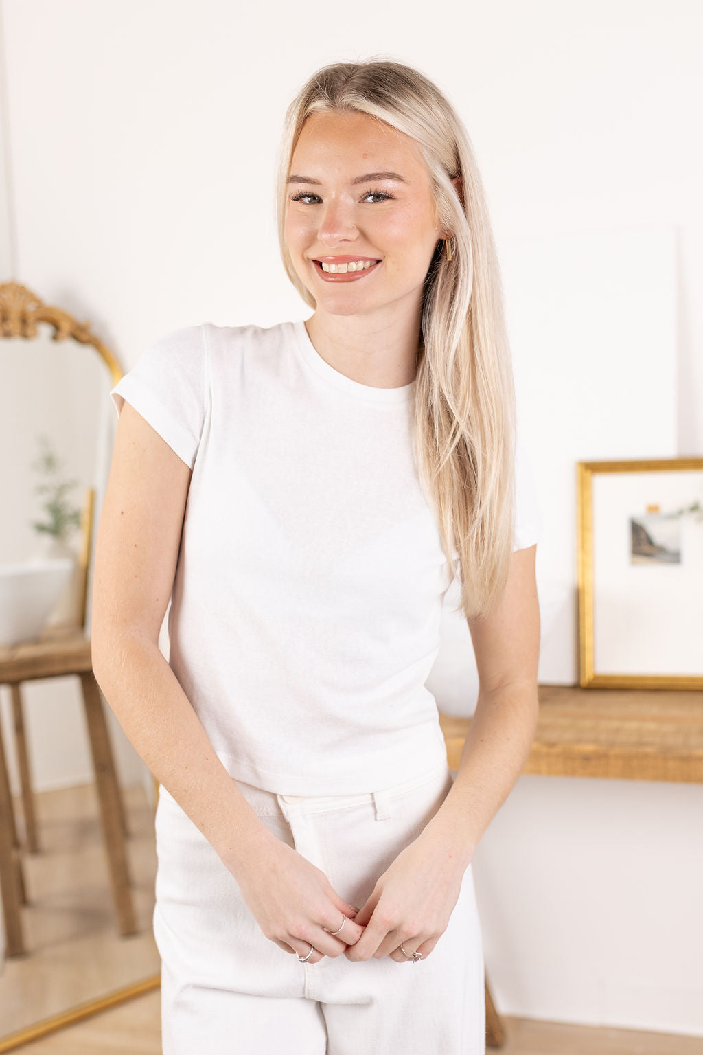 Aria Baby Tee | Ivory