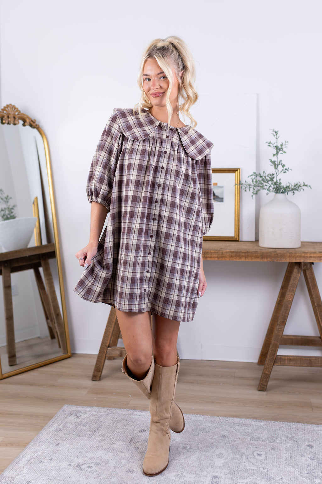 Polly Plaid Dress