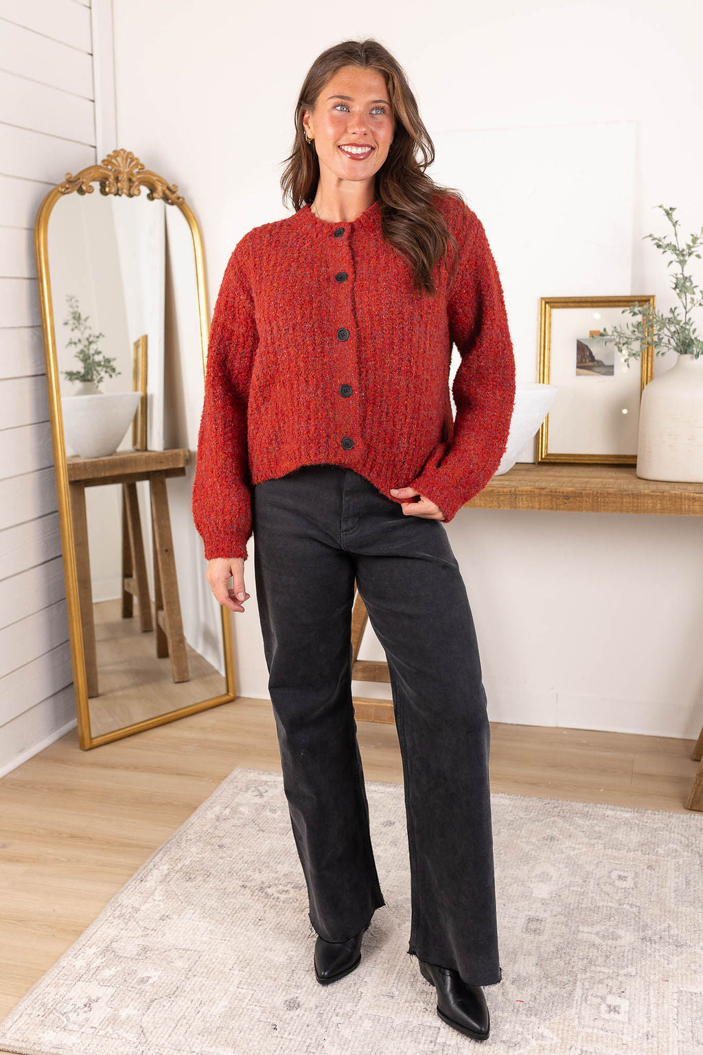 Aspen Cardigan | Red