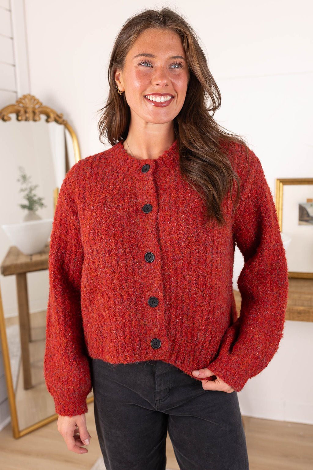 Aspen Cardigan | Red