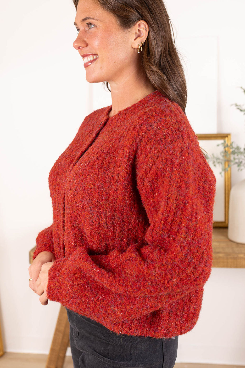 Aspen Cardigan | Red