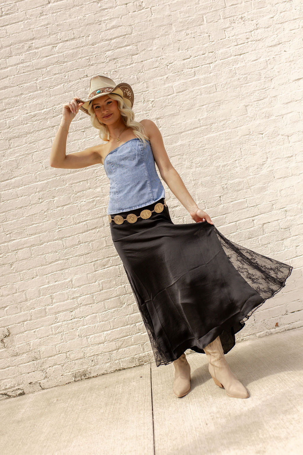 Val Lace Maxi Skirt