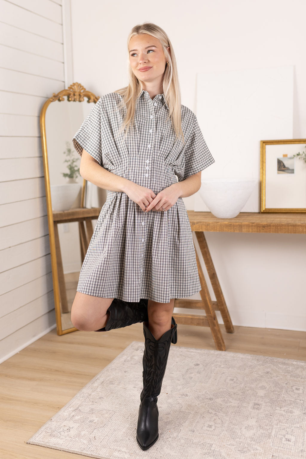Alana Gingham Dress