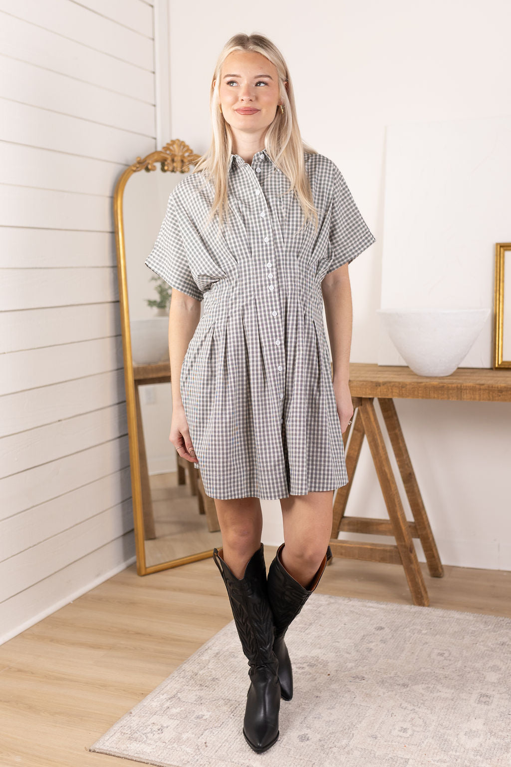 Alana Gingham Dress