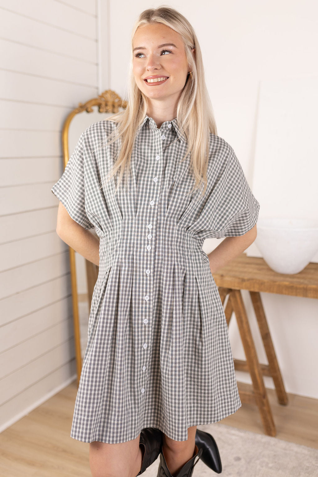 Alana Gingham Dress