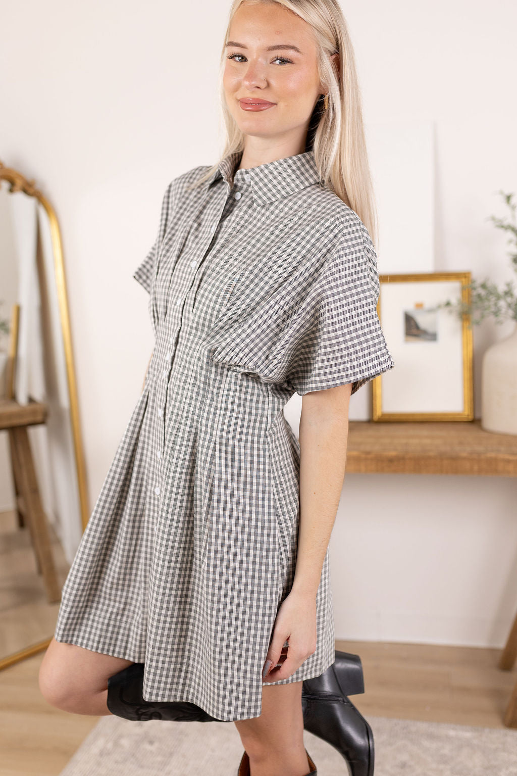 Alana Gingham Dress