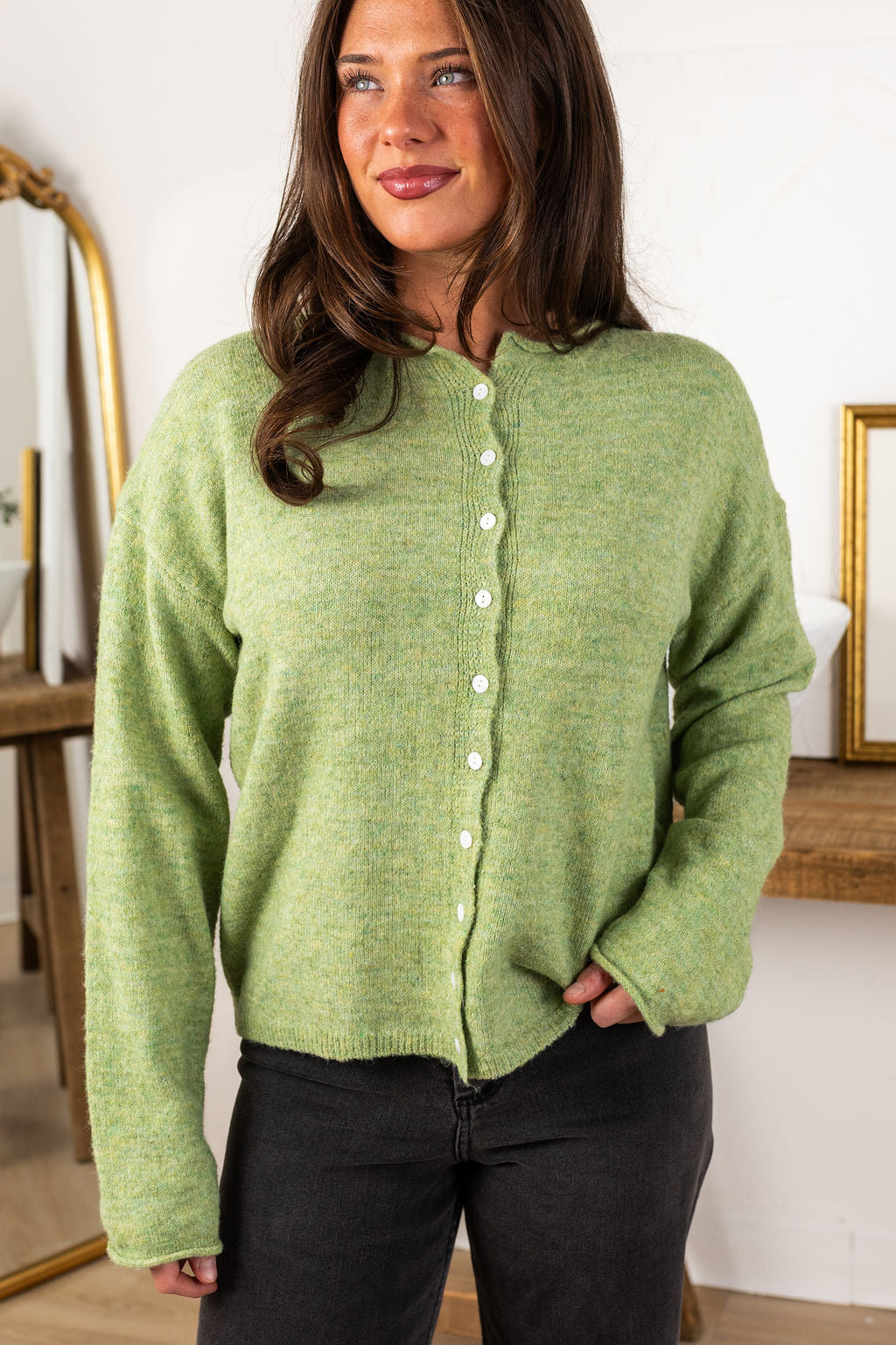 Remi Cardigan | Basil